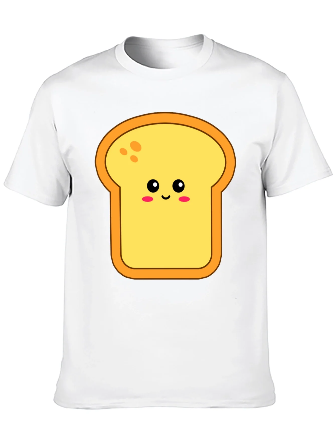Cute Toast Graphic Tee - Black Cotton Shirt