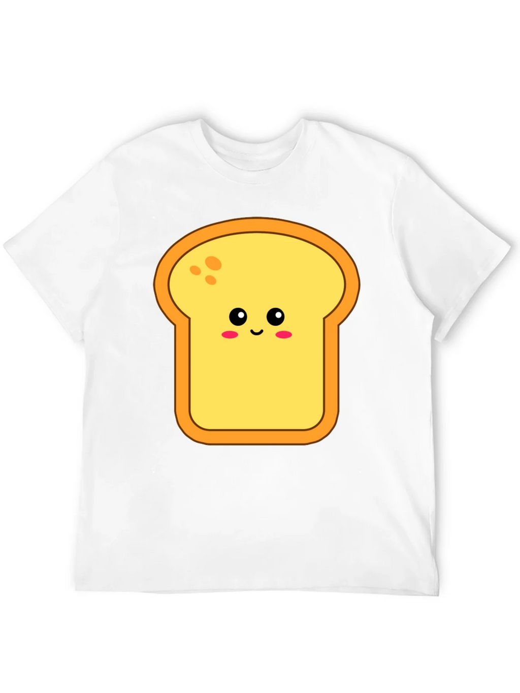 Cute Toast Graphic Tee - Black Cotton Shirt
