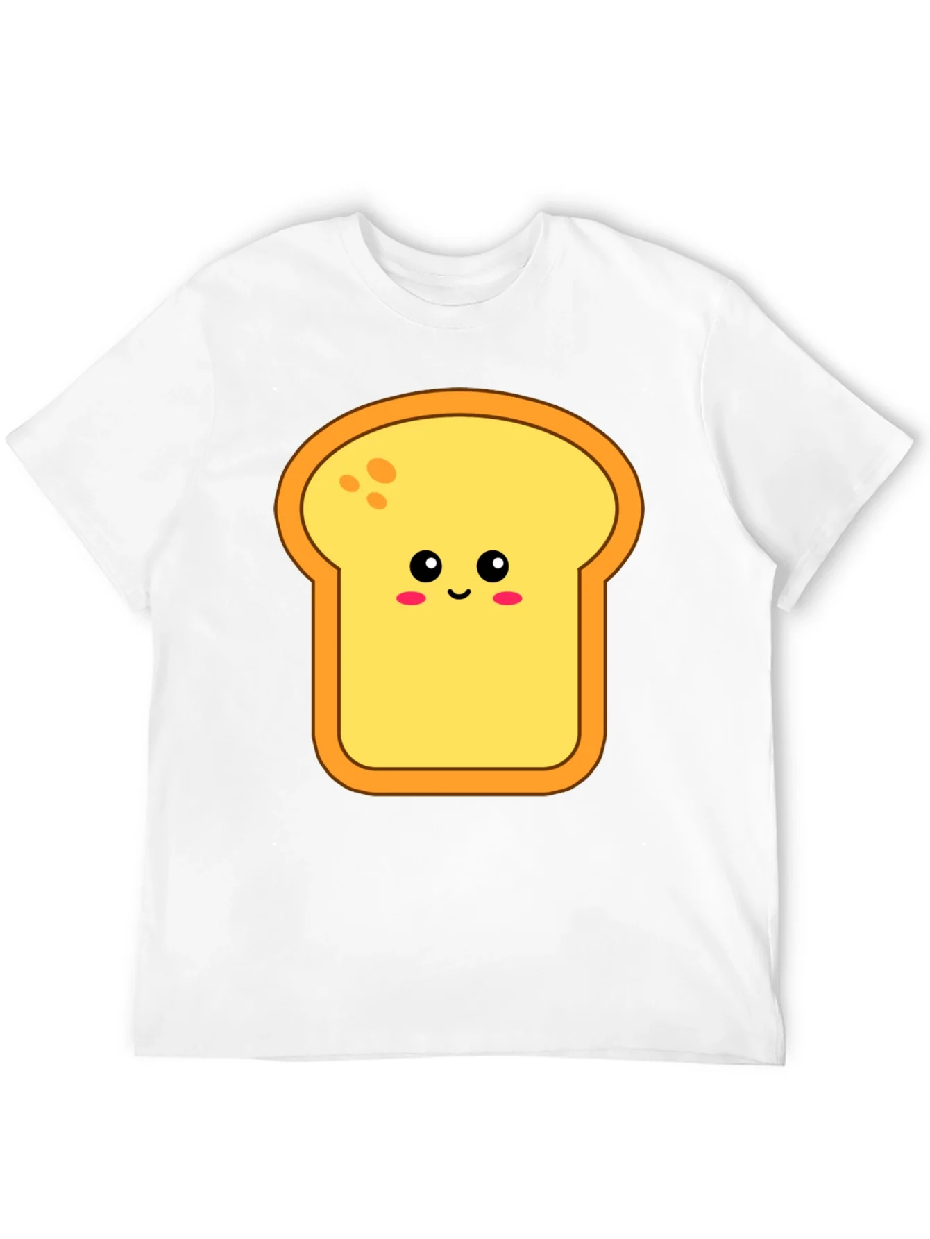 Cute Toast Graphic Tee - Black Cotton Shirt