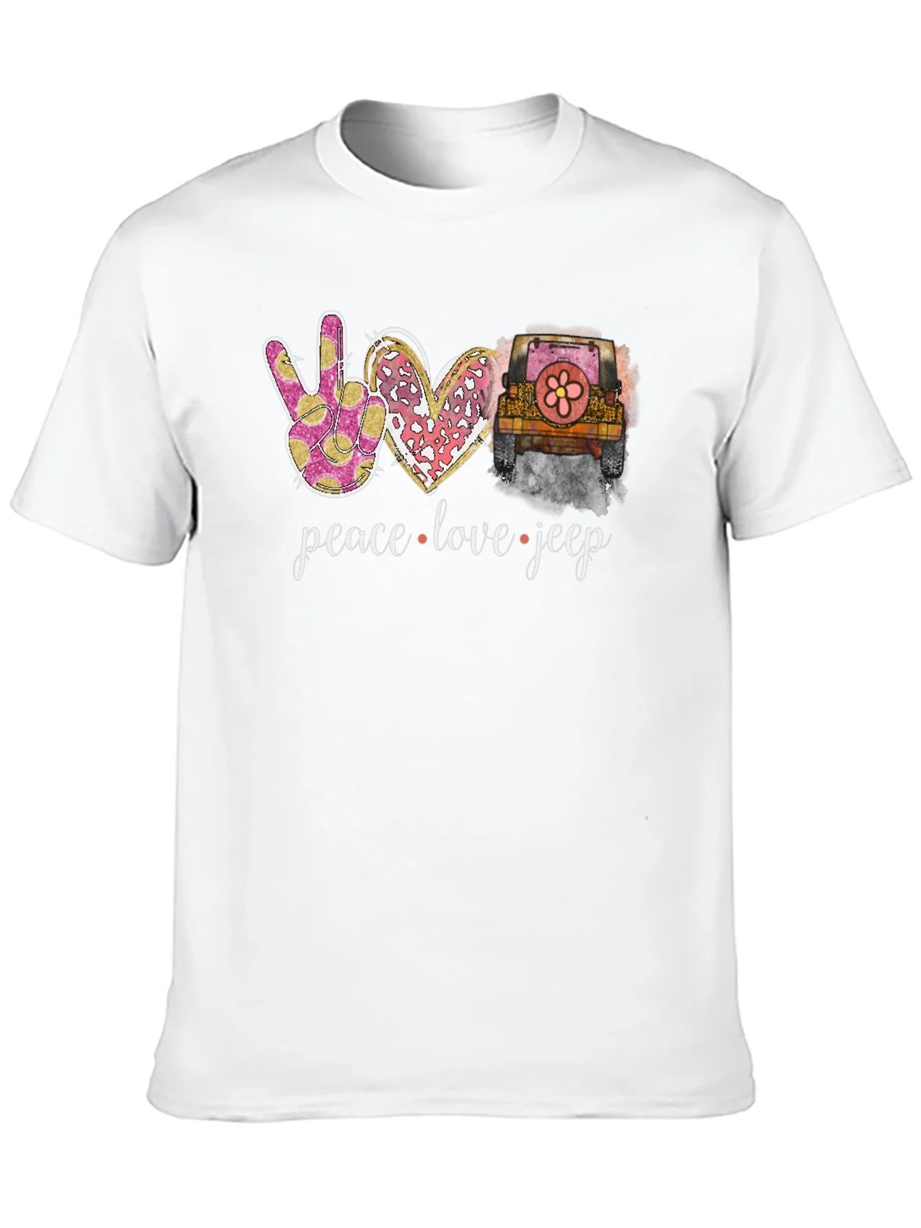 Peace Love Jeep Graphic T-Shirt