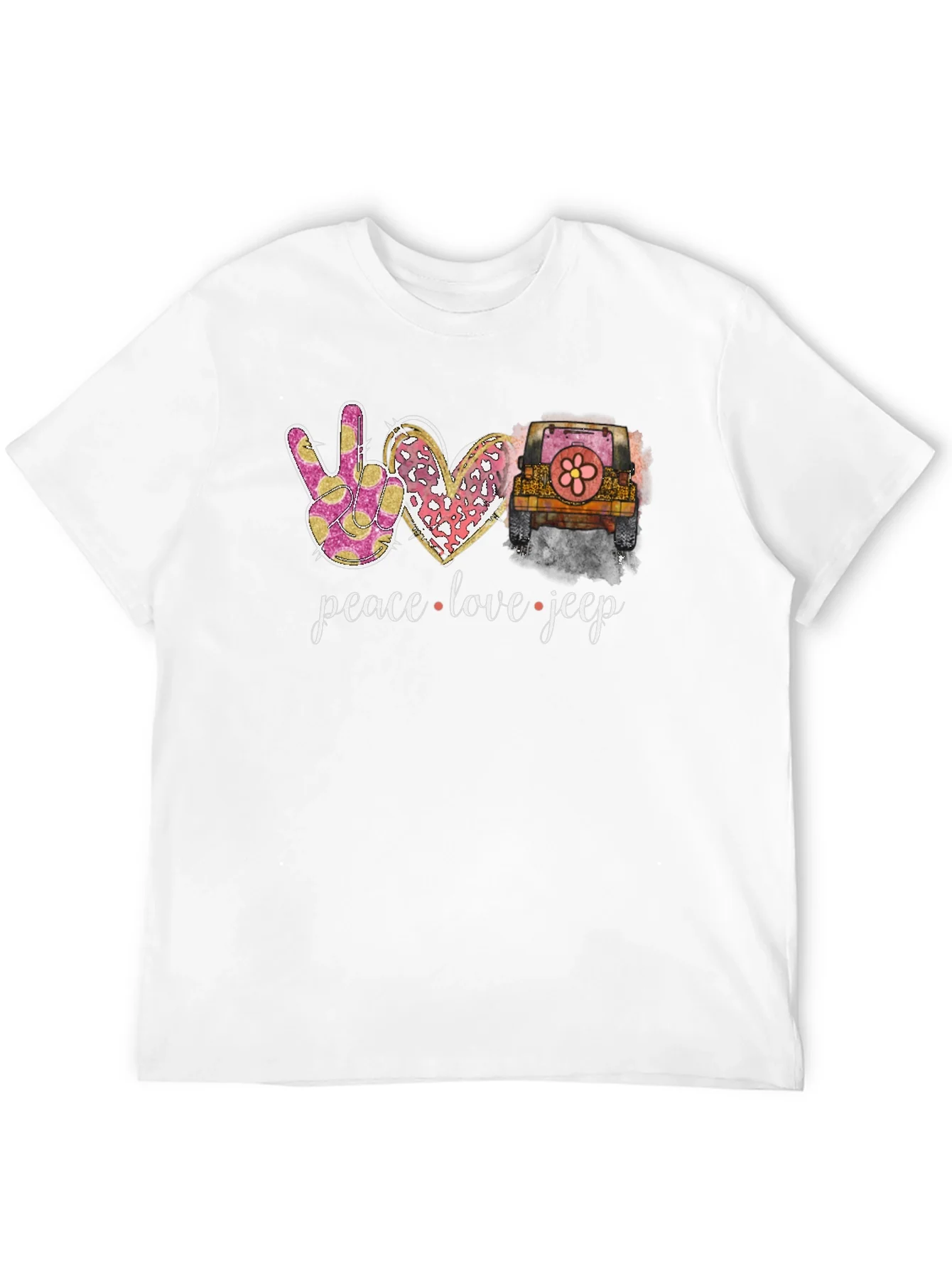 Peace Love Jeep Graphic T-Shirt