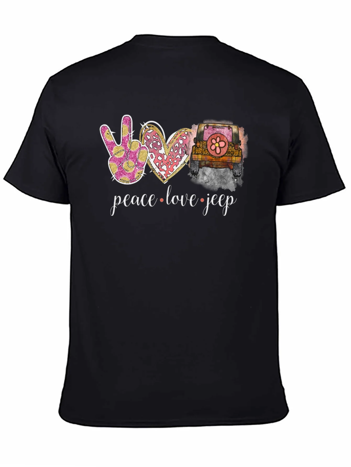 Peace Love Jeep Graphic T-Shirt