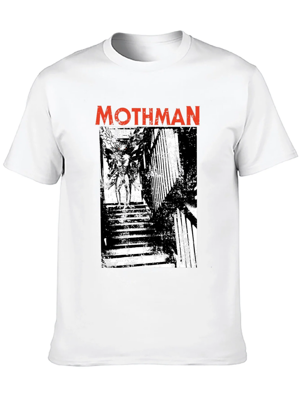 Mothman Graphic Print Black T-Shirt