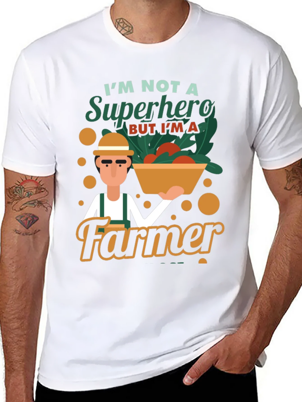 Im Not A Superhero Farmer Graphic T-Shirt