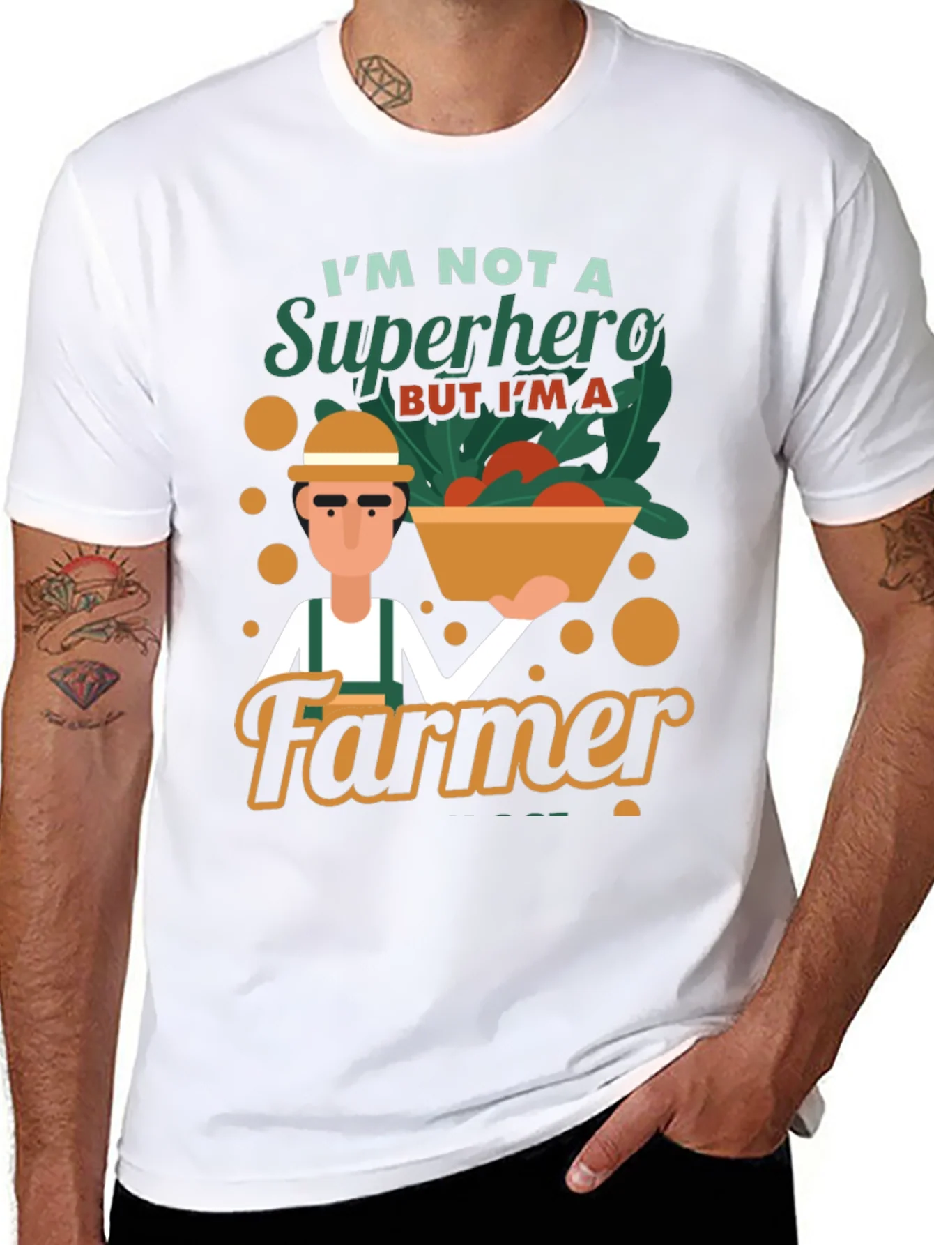 Im Not A Superhero Farmer Graphic T-Shirt