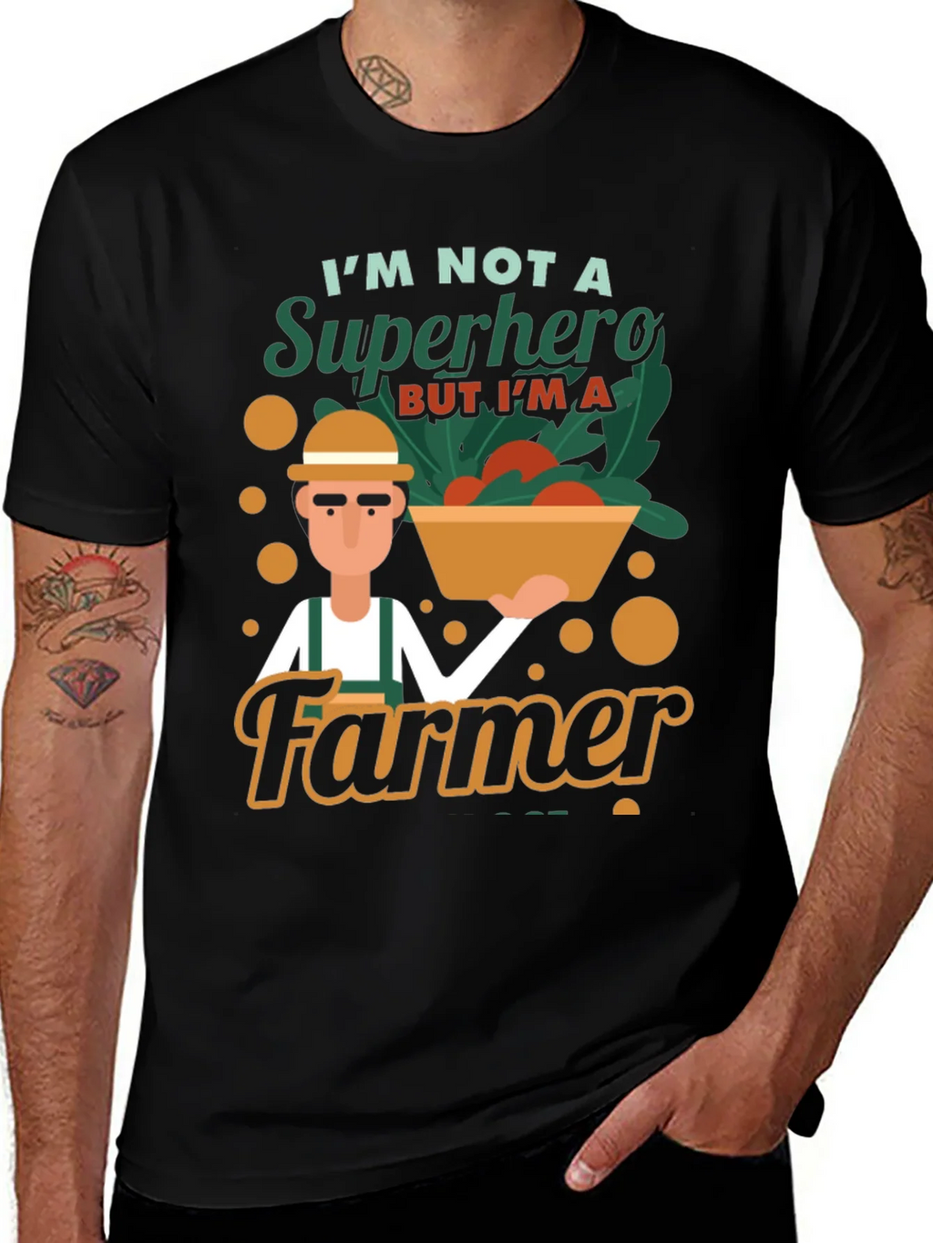 Im Not A Superhero Farmer Graphic T-Shirt