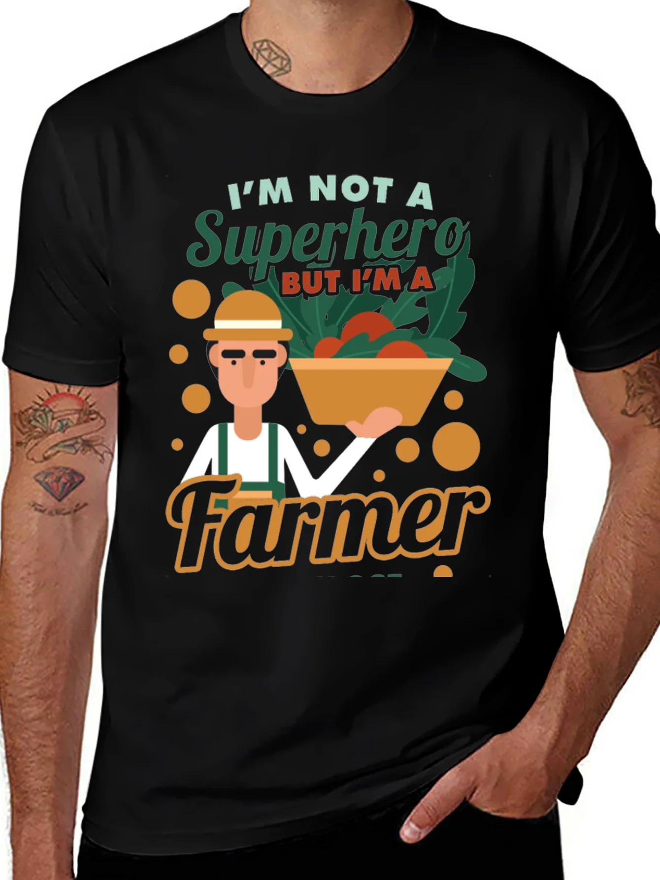 Im Not A Superhero Farmer Graphic T-Shirt
