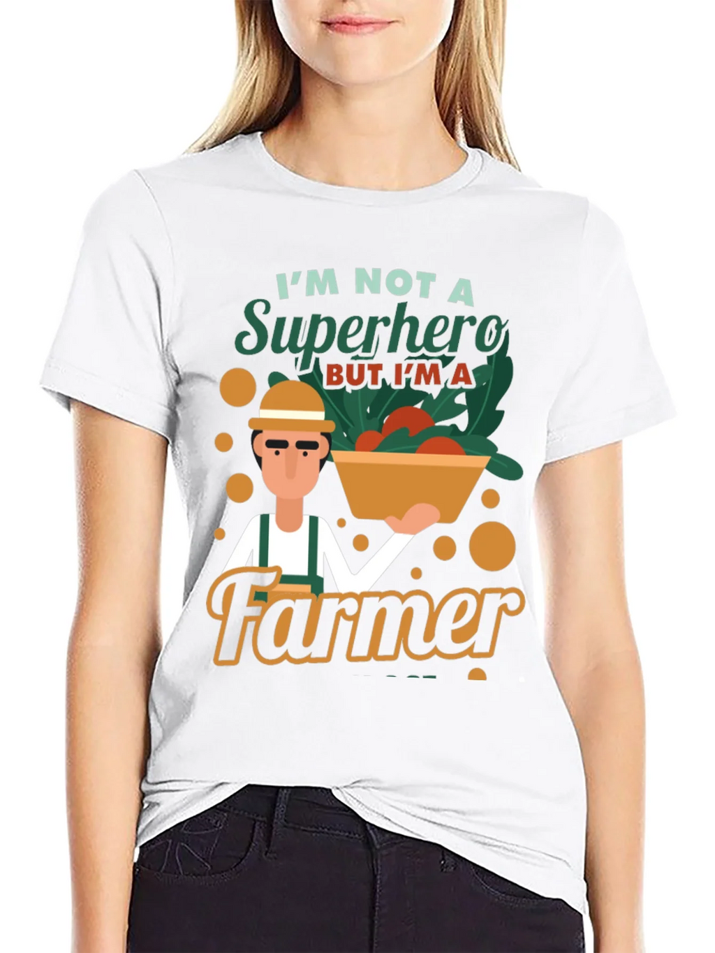 Im Not A Superhero Farmer Graphic T-Shirt