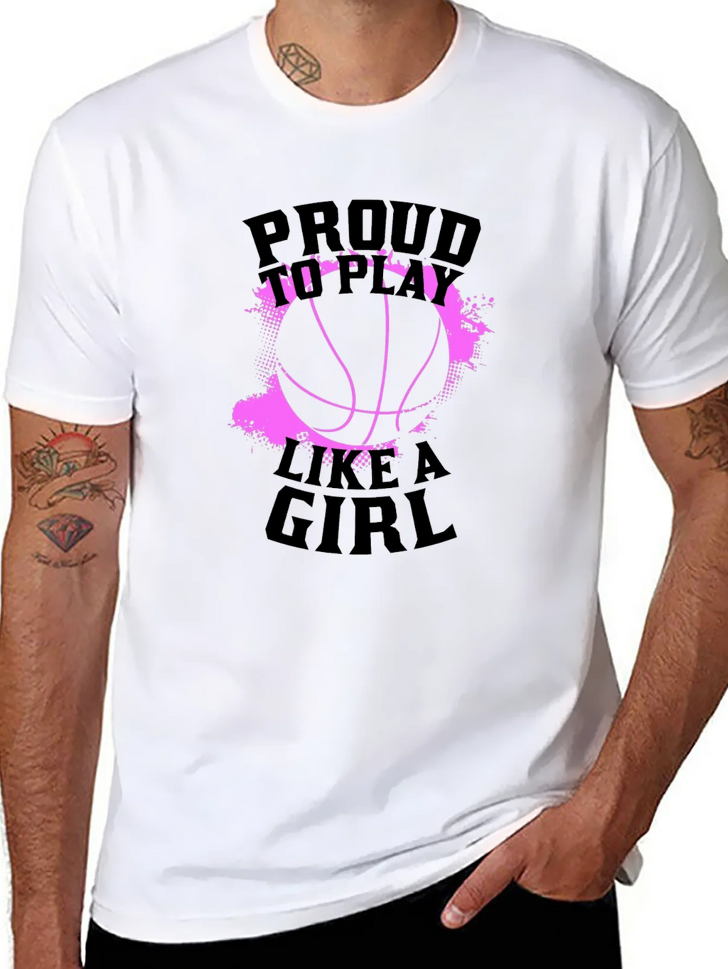 Proud To Play Like A Girl Basketball T-Shirt