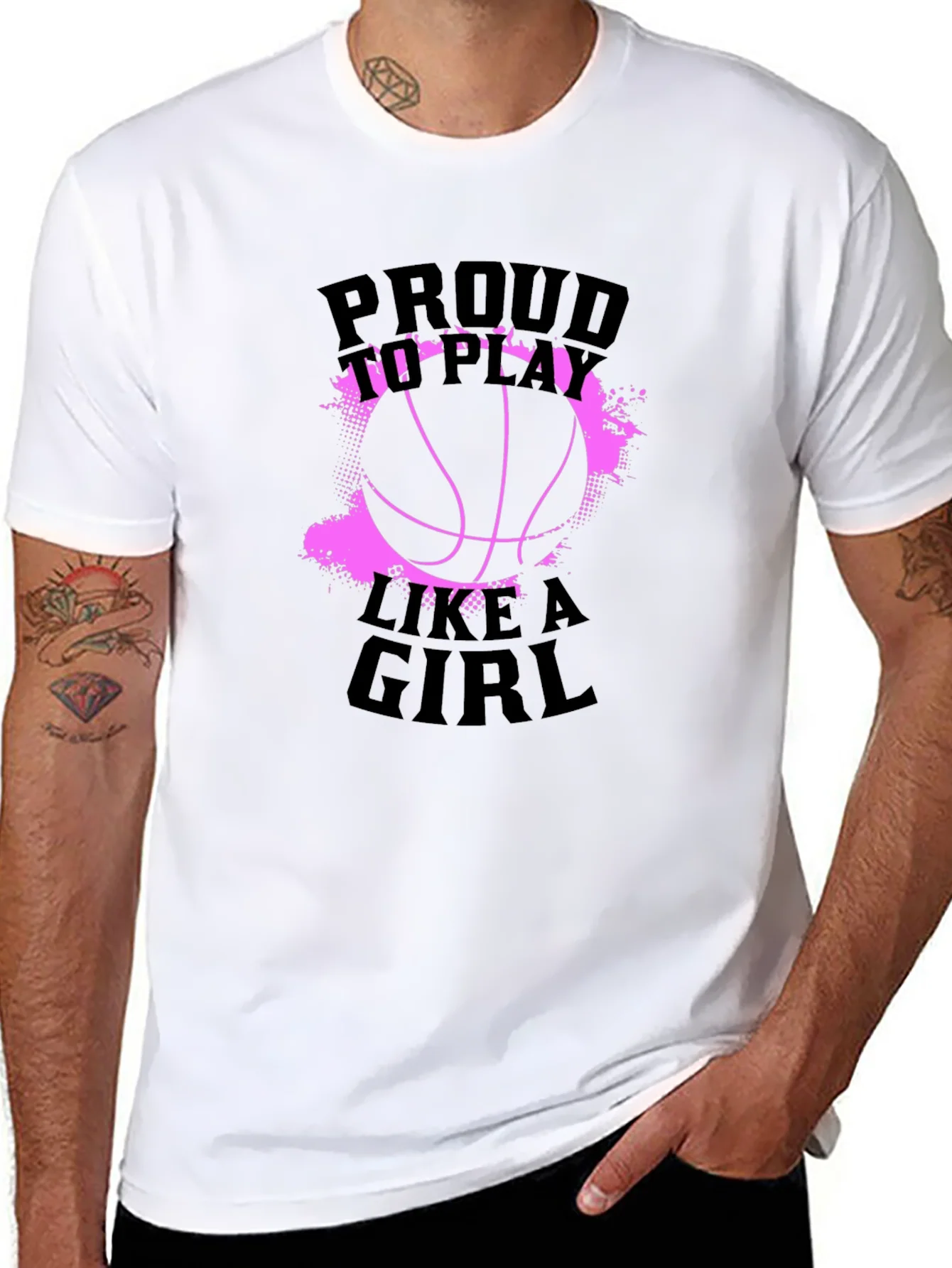 Proud To Play Like A Girl Basketball T-Shirt