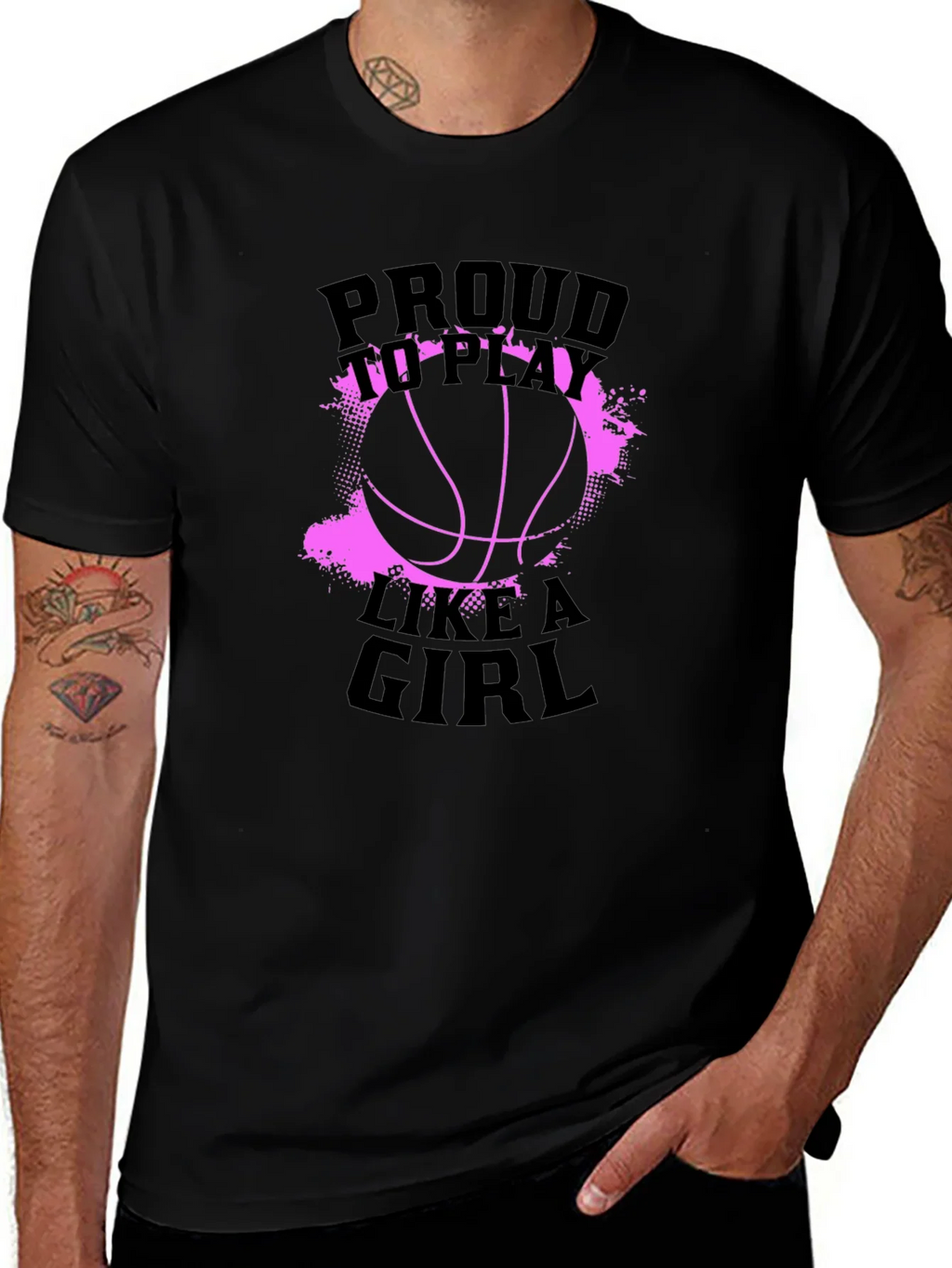 Proud To Play Like A Girl Basketball T-Shirt
