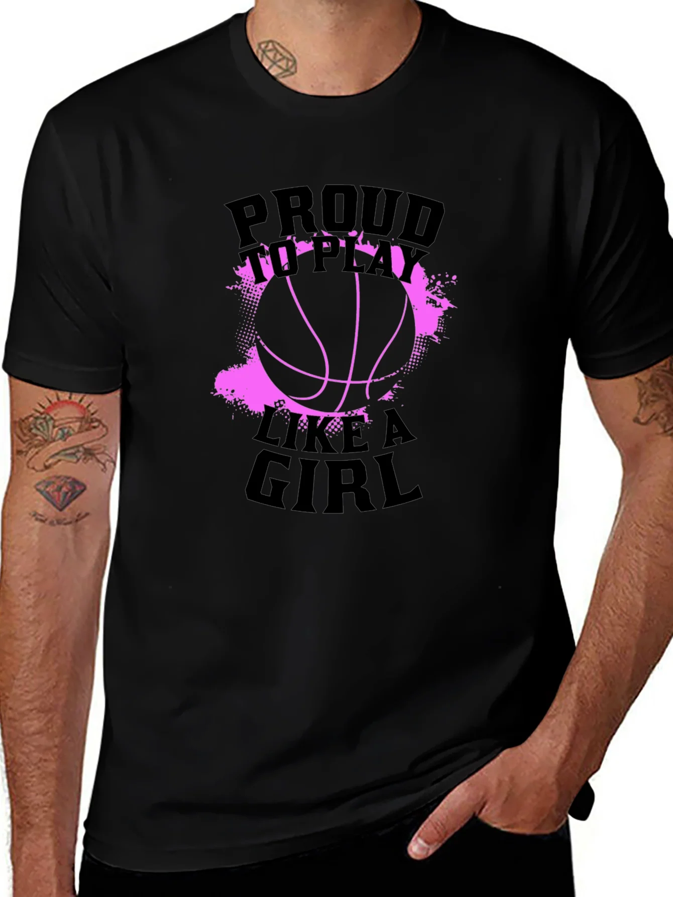 Proud To Play Like A Girl Basketball T-Shirt