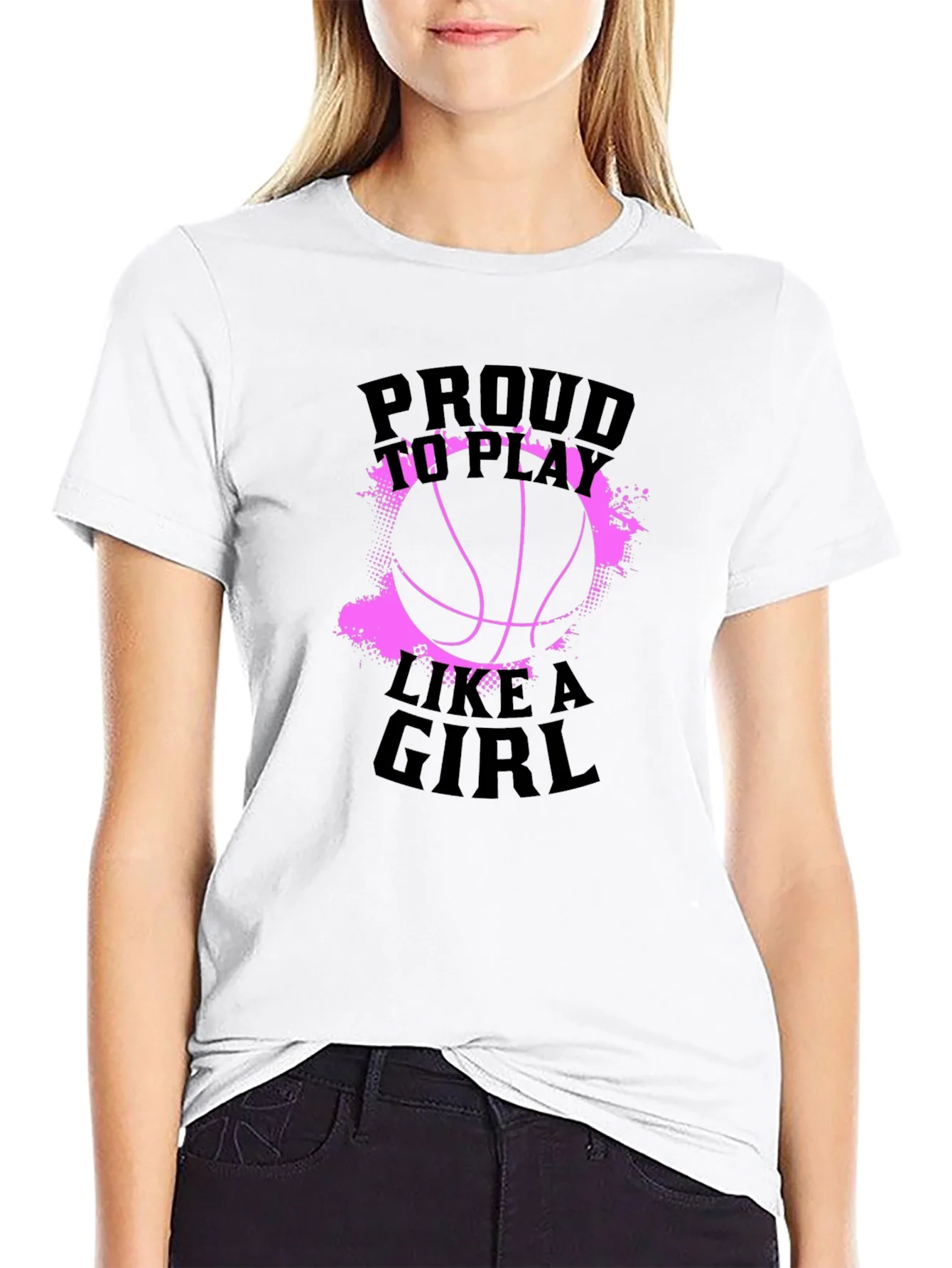 Proud To Play Like A Girl Basketball T-Shirt
