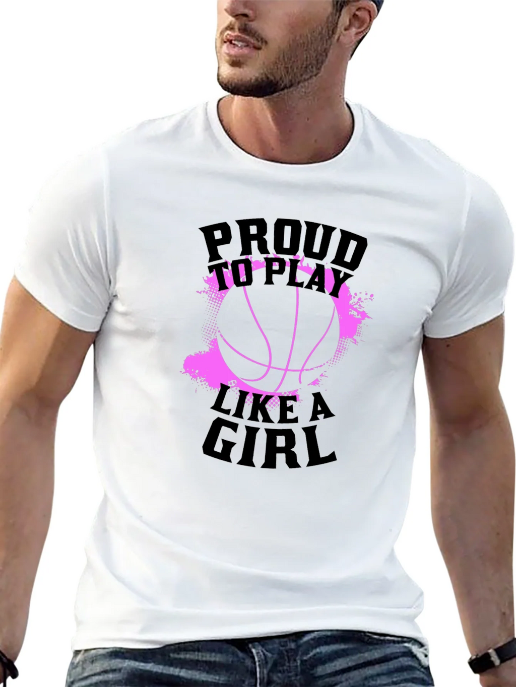 Proud To Play Like A Girl Basketball T-Shirt