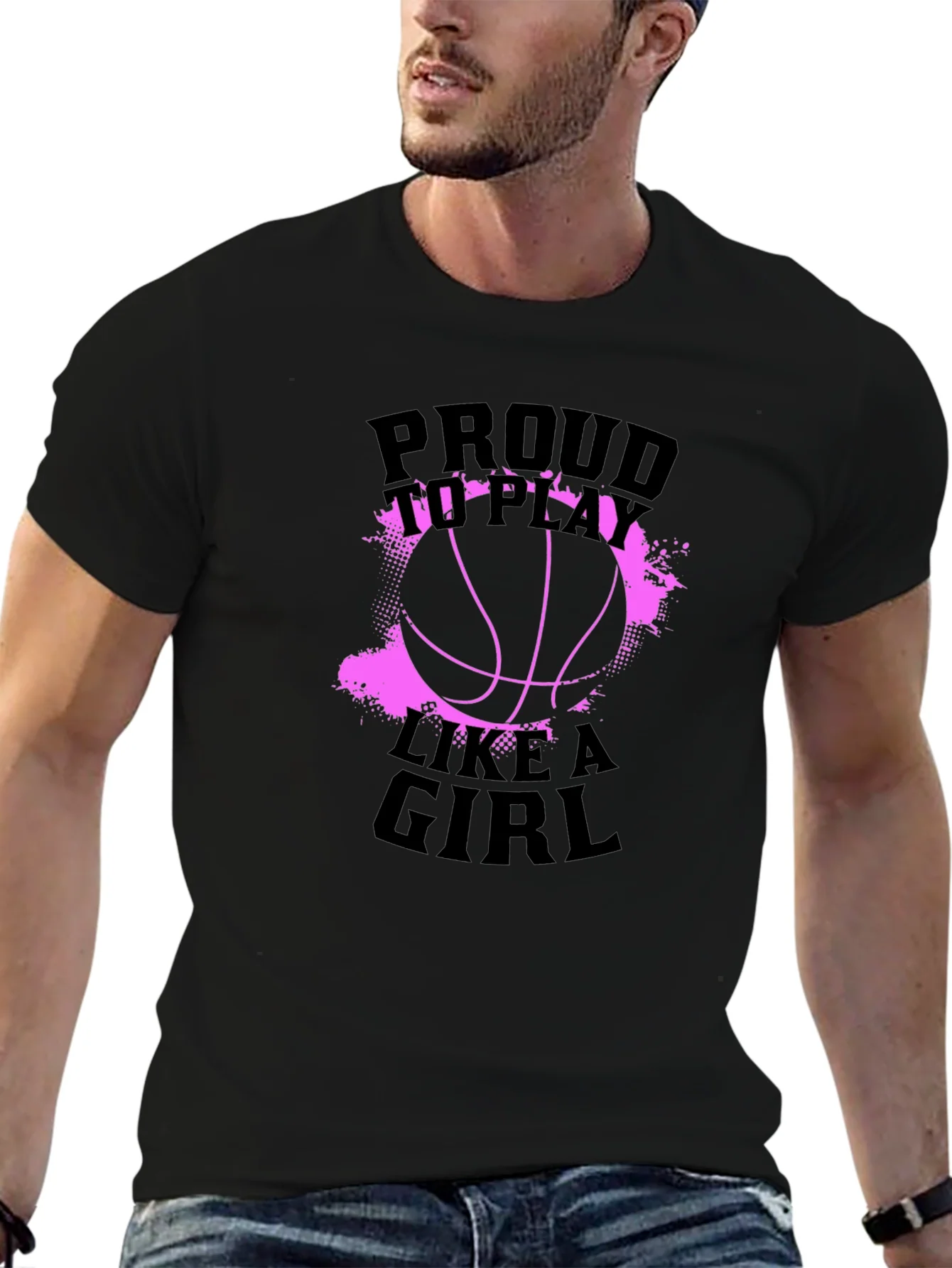 Proud To Play Like A Girl Basketball T-Shirt