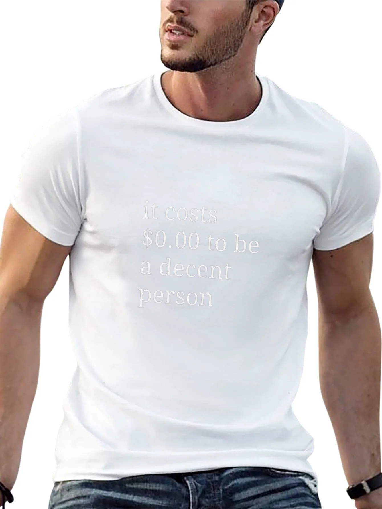 Decent Person T-Shirt - Black Crew Neck