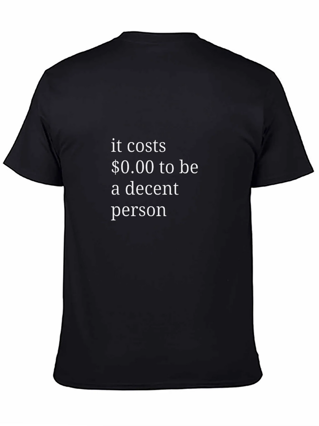 Decent Person T-Shirt - Black Crew Neck