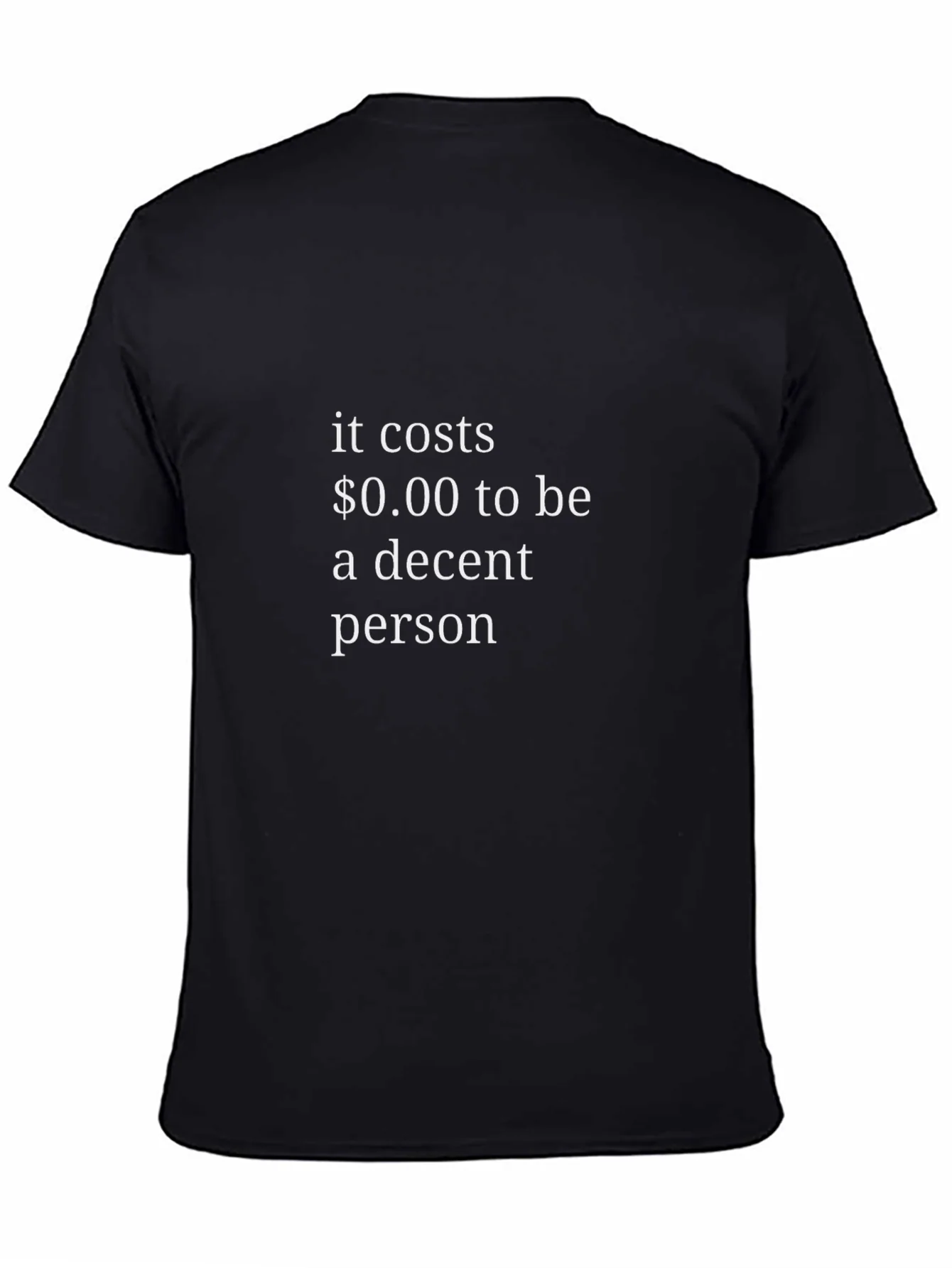 Decent Person T-Shirt - Black Crew Neck