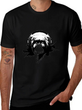 Monkey DJ Graphic Tee - Black Cotton T-Shirt