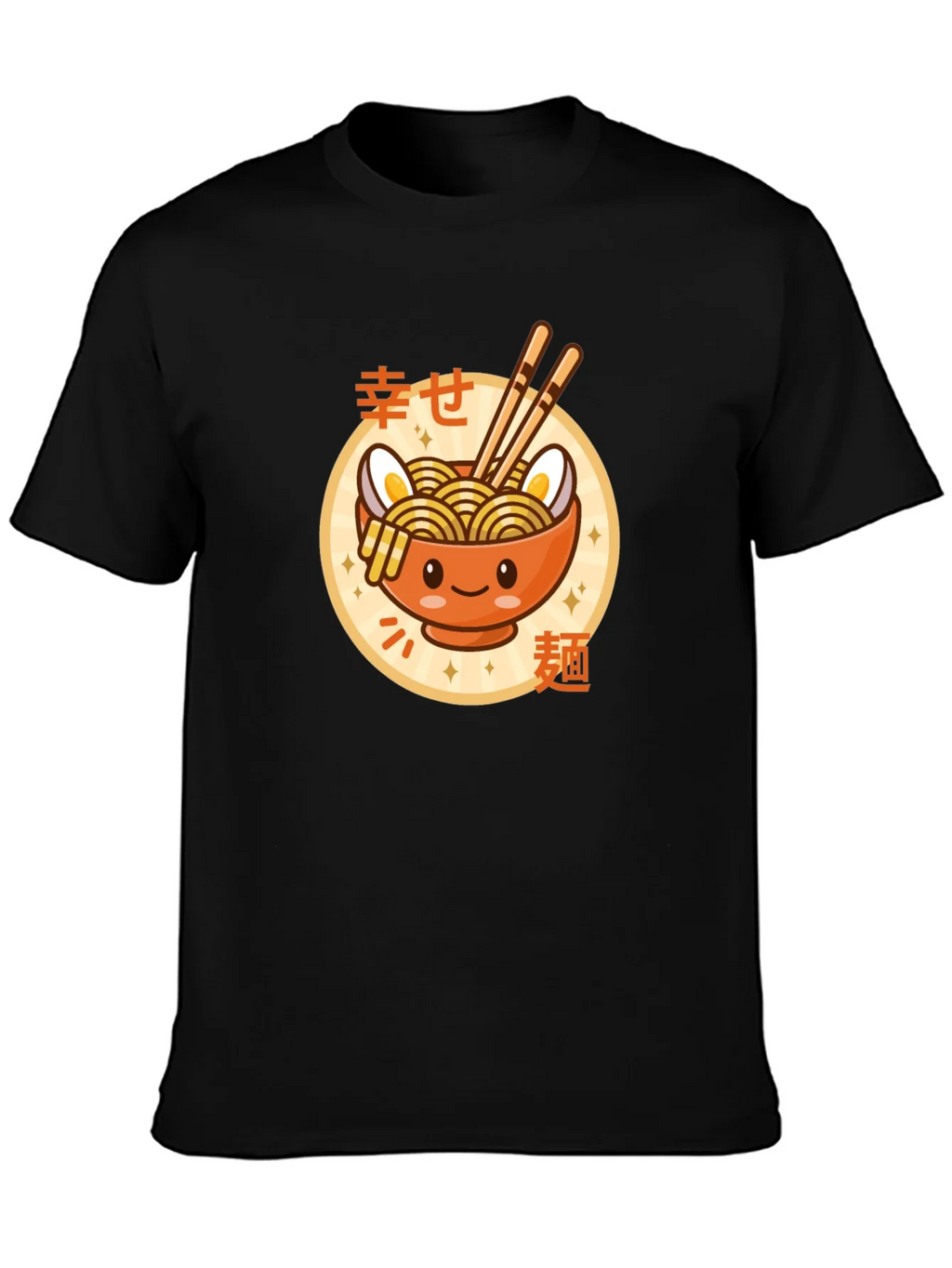 Kawaii Ramen Bowl Graphic Tee - Unisex Black T-Shirt