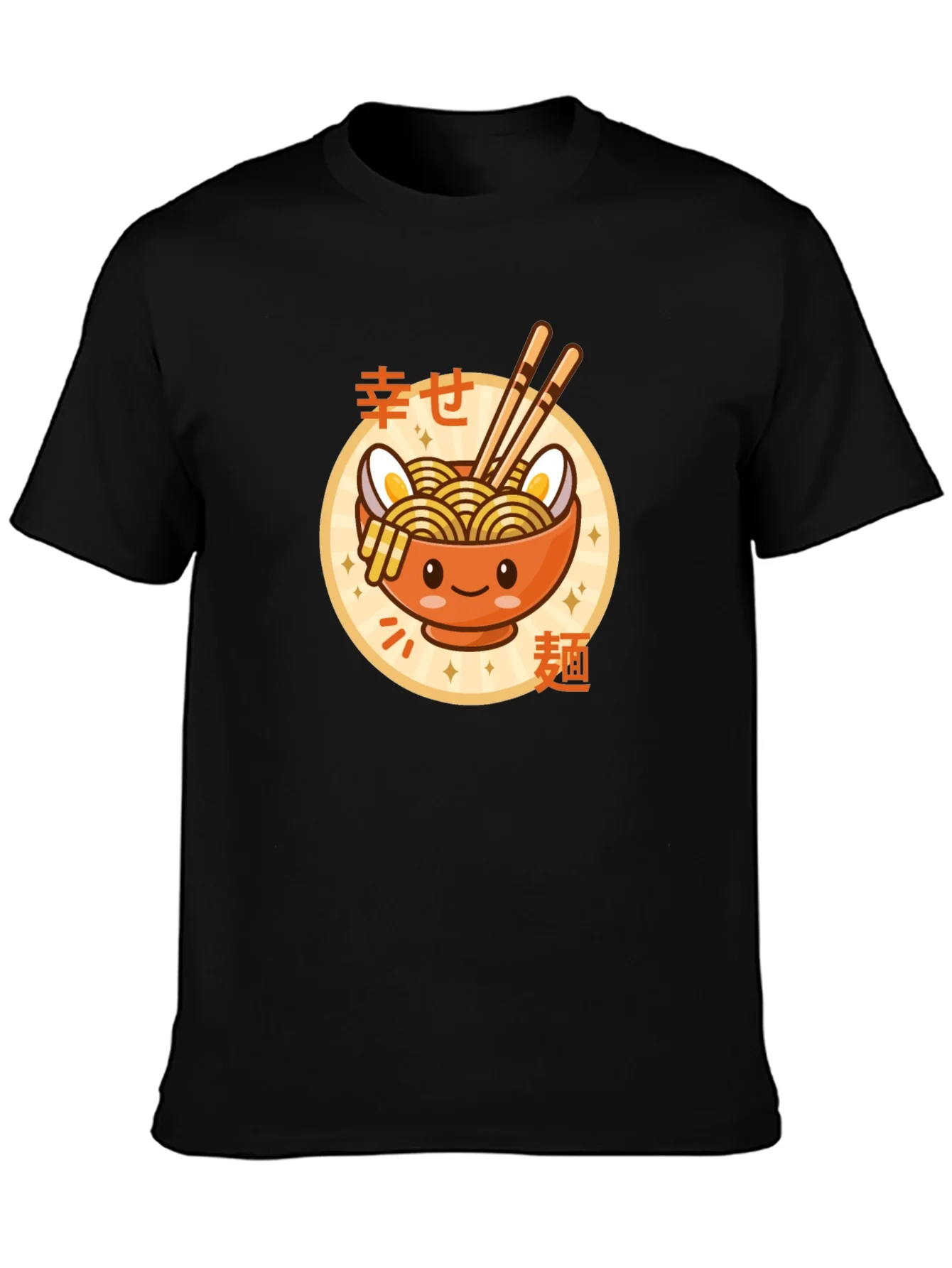 Kawaii Ramen Bowl Graphic Tee - Unisex Black T-Shirt