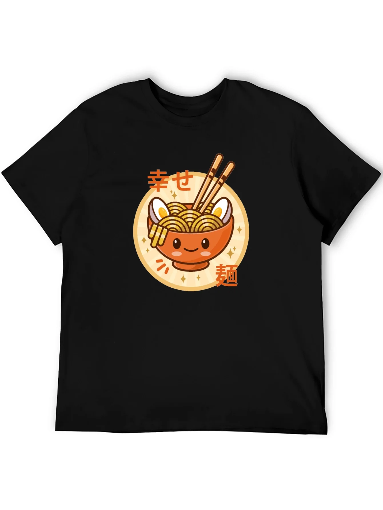 Kawaii Ramen Bowl Graphic Tee - Unisex Black T-Shirt