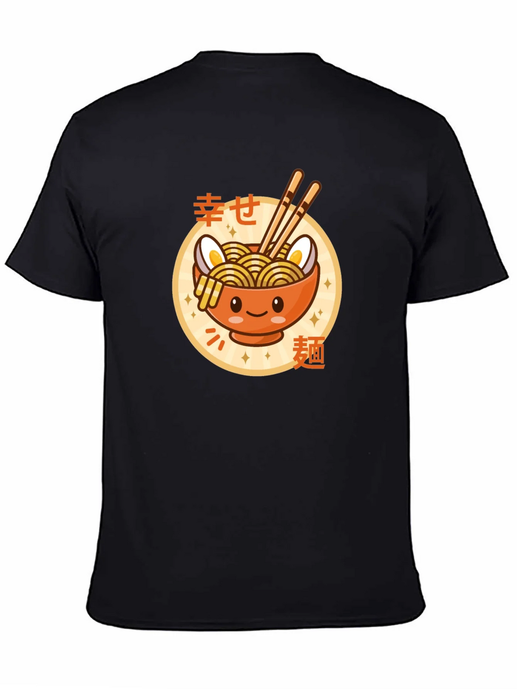 Kawaii Ramen Bowl Graphic Tee - Unisex Black T-Shirt