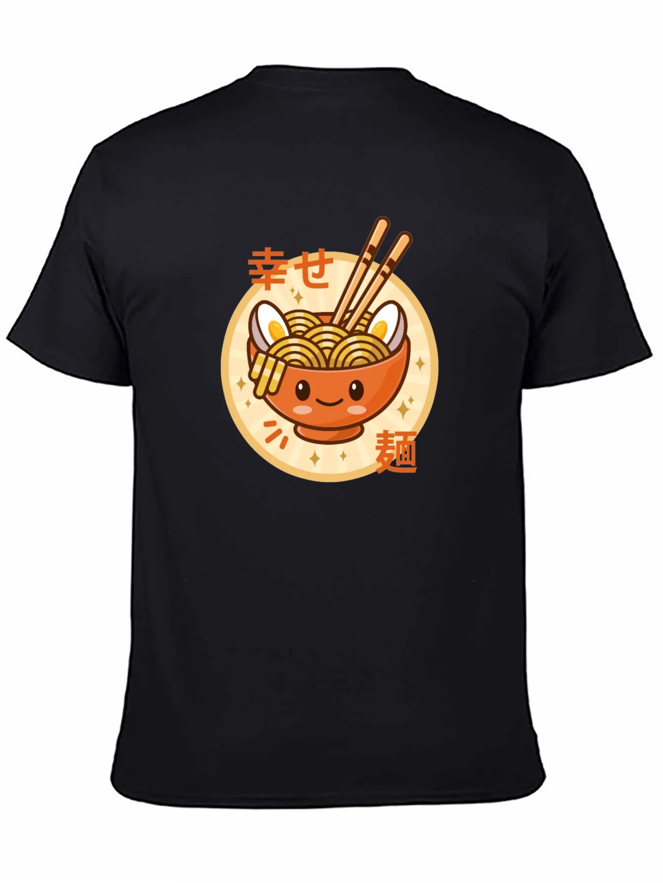 Kawaii Ramen Bowl Graphic Tee - Unisex Black T-Shirt