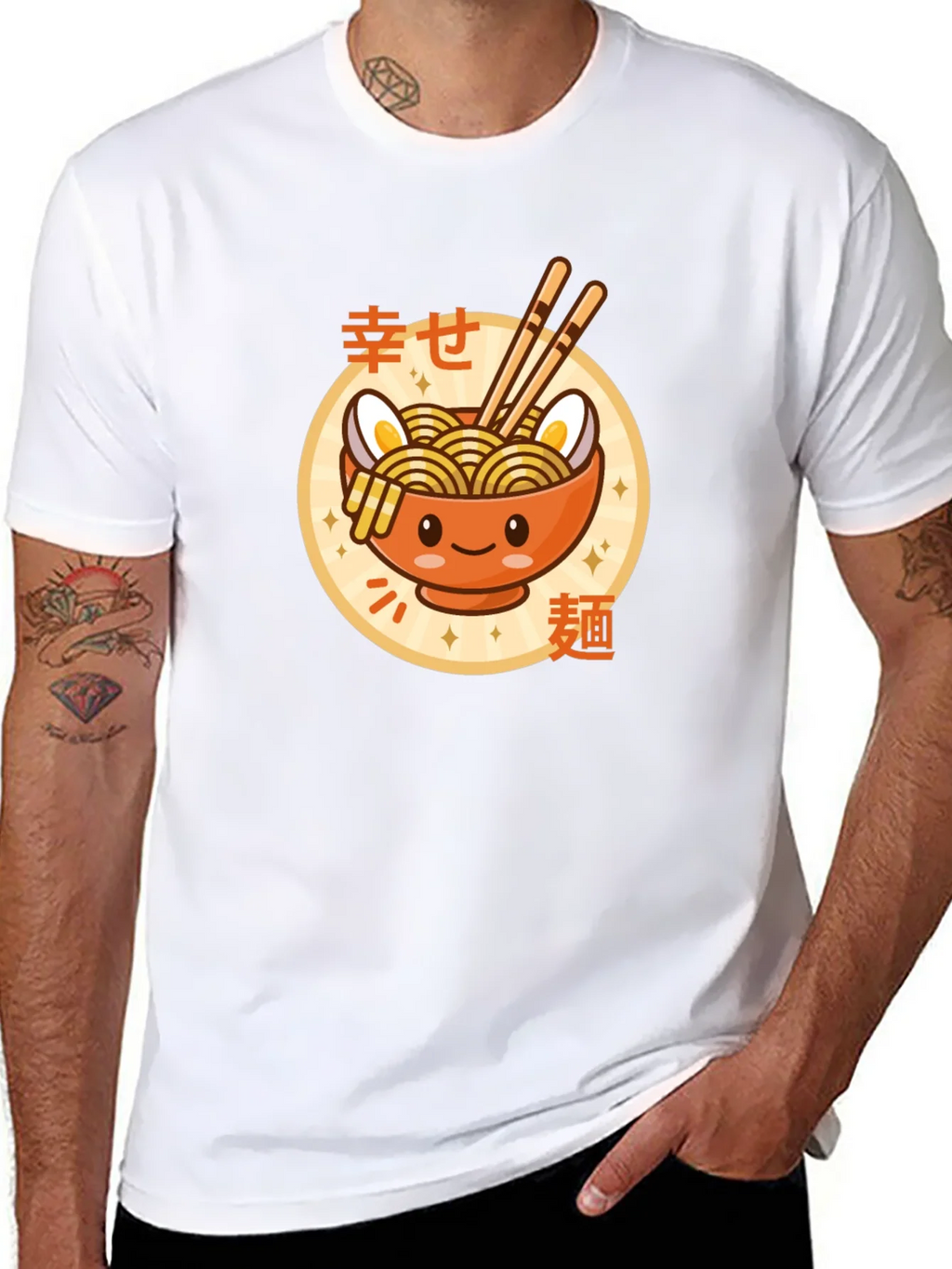 Kawaii Ramen Bowl Graphic Tee - Unisex Black T-Shirt