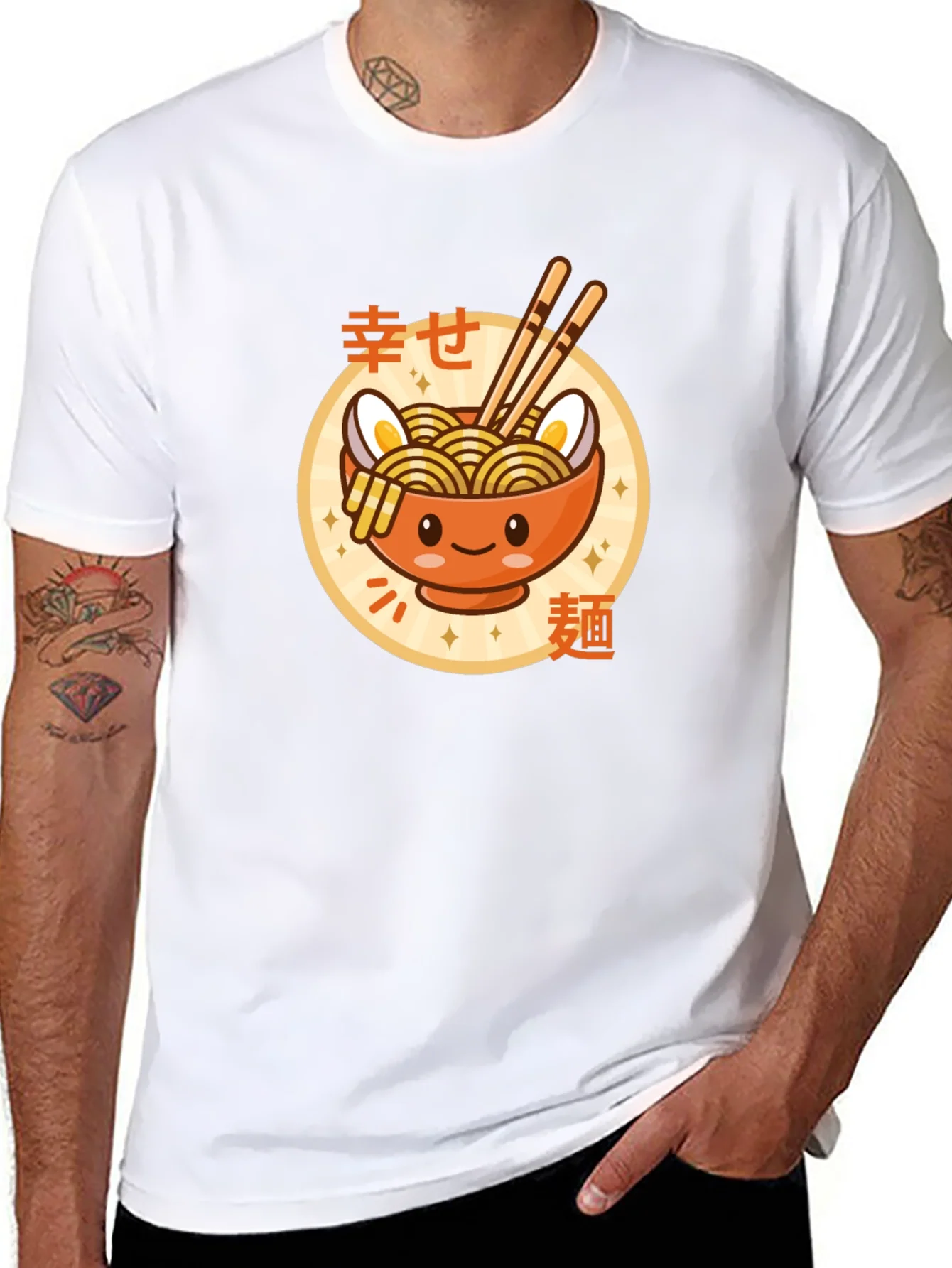 Kawaii Ramen Bowl Graphic Tee - Unisex Black T-Shirt