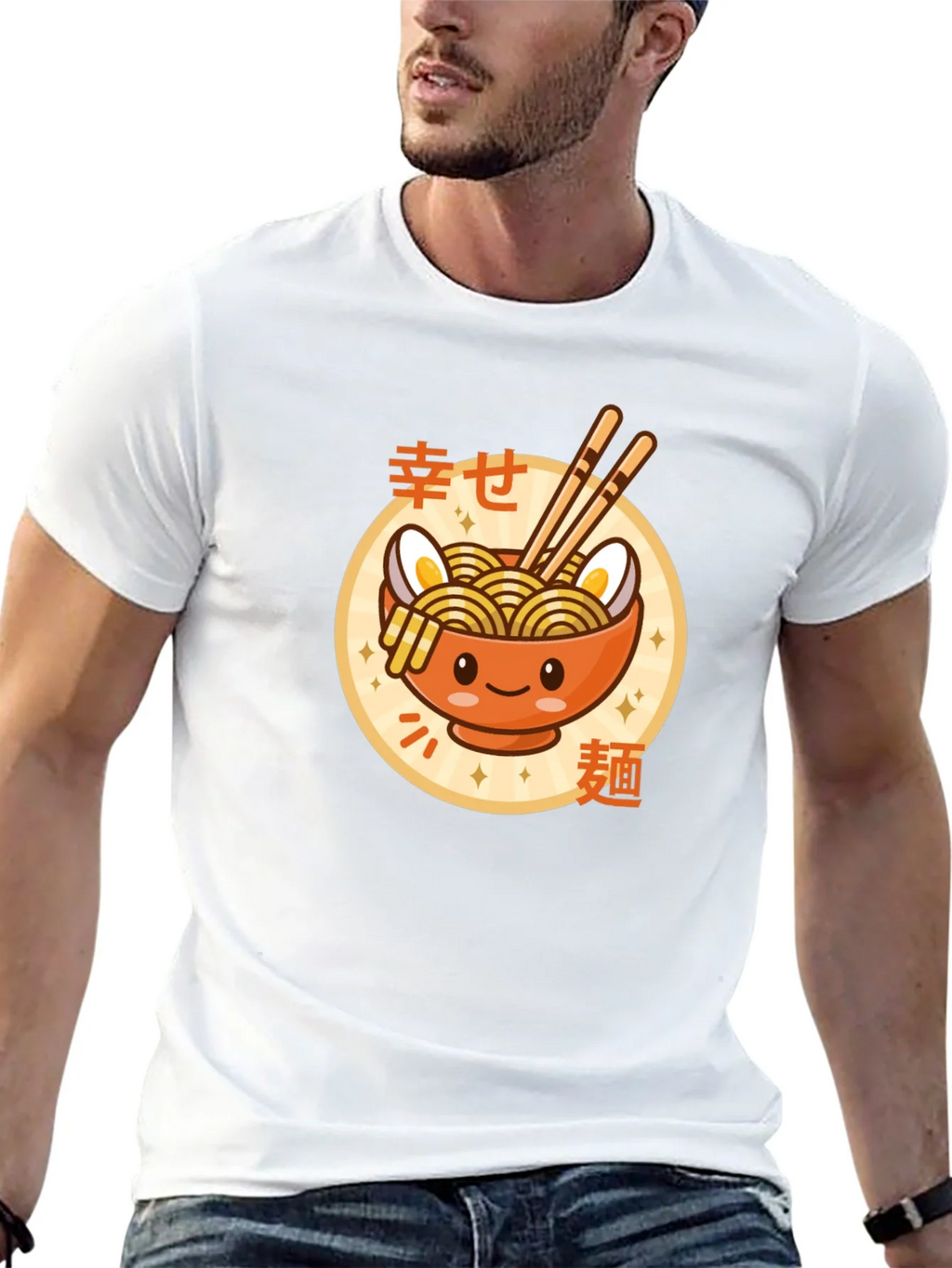 Kawaii Ramen Bowl Graphic Tee - Unisex Black T-Shirt