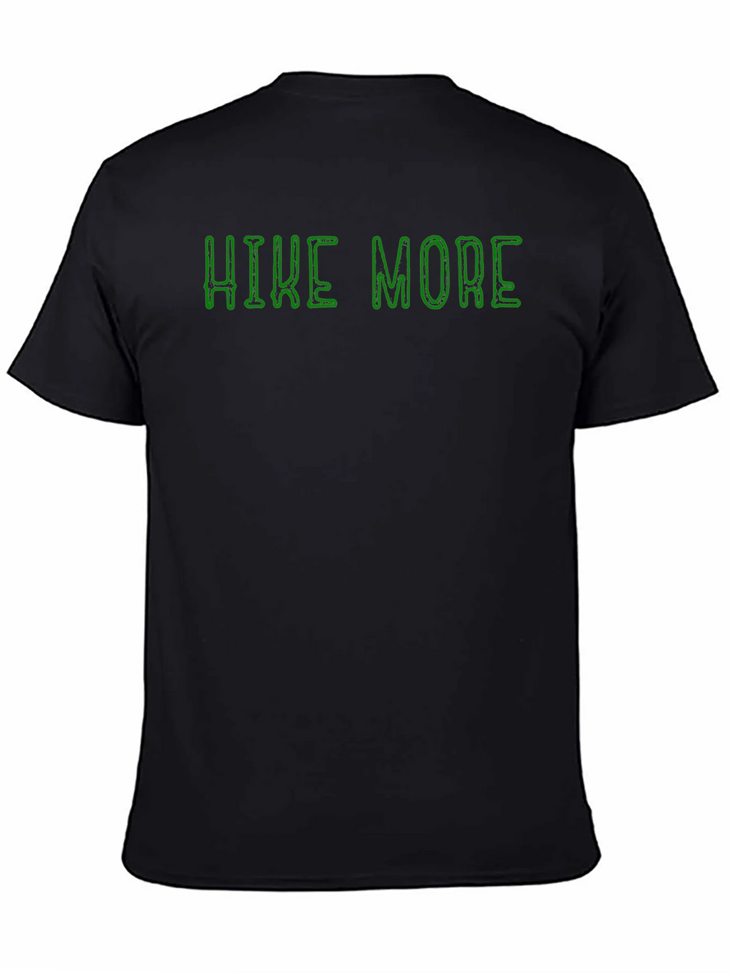 Hike More Black Cotton Graphic Tee