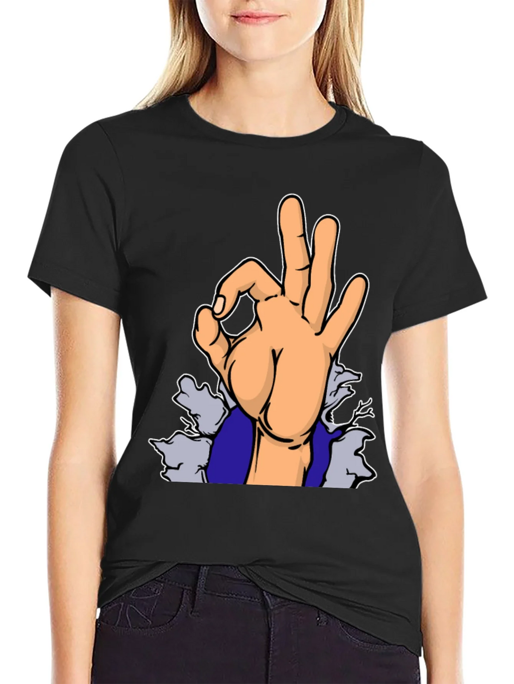 OK Hand Gesture Graphic T-Shirt
