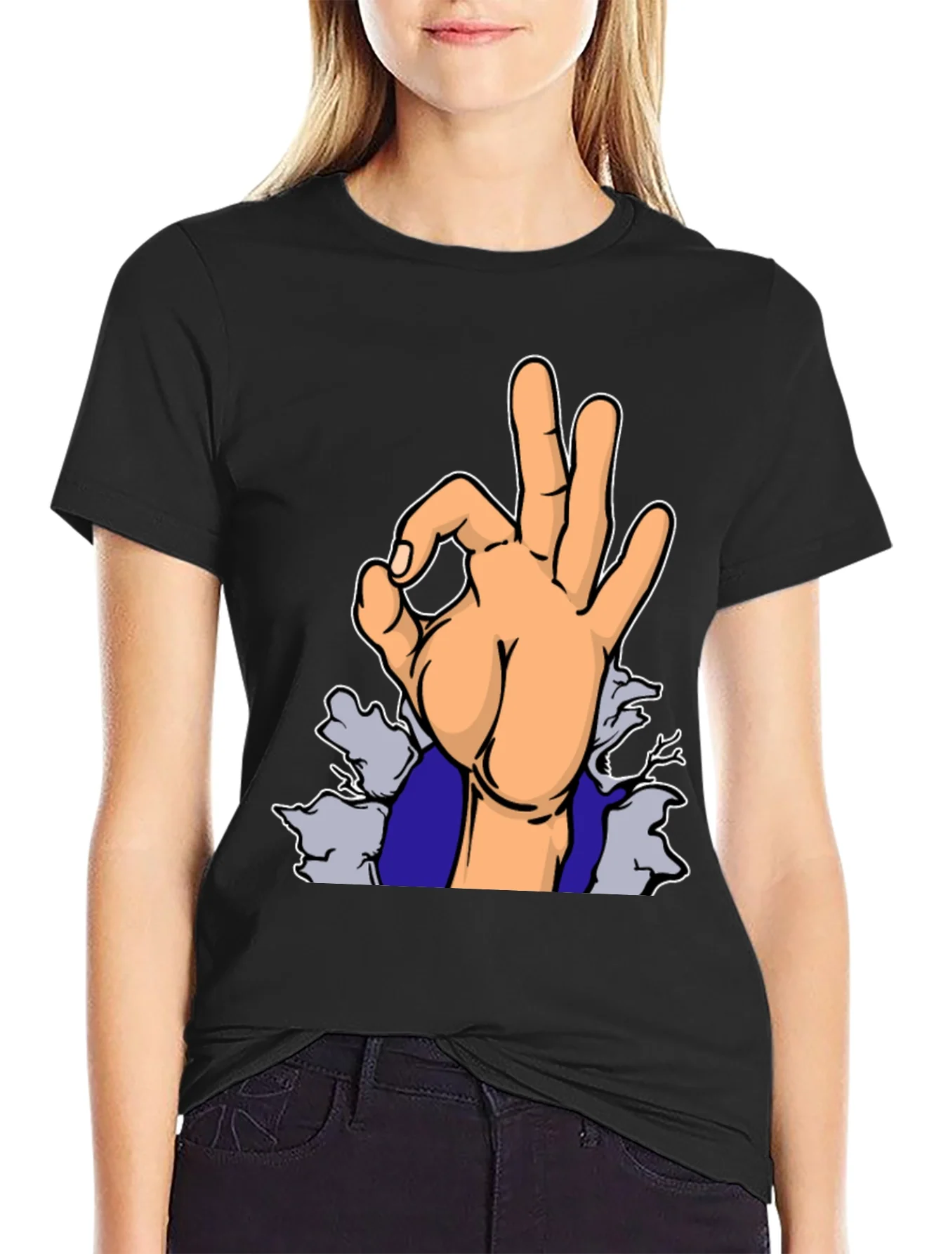OK Hand Gesture Graphic T-Shirt