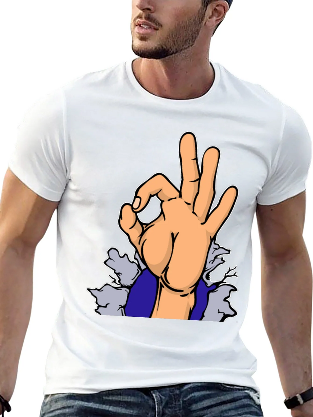 OK Hand Gesture Graphic T-Shirt