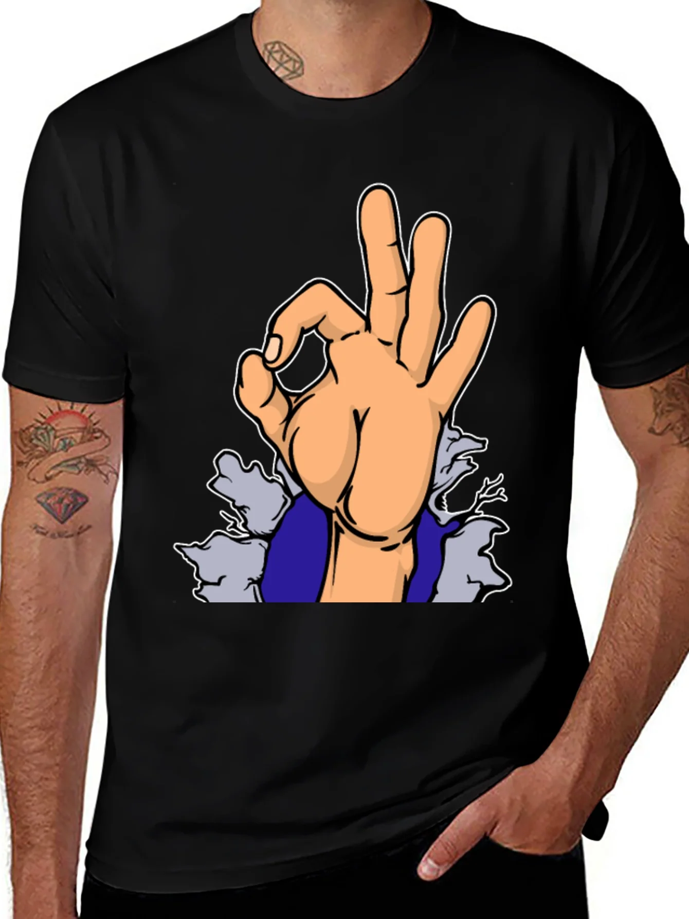 OK Hand Gesture Graphic T-Shirt