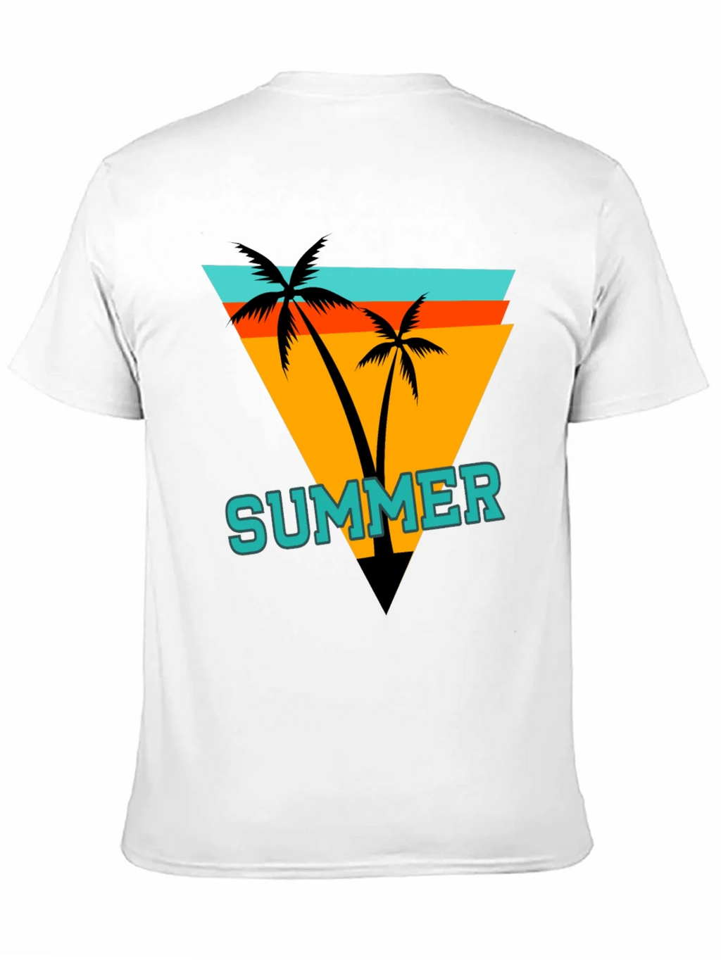 Summer Palm Graphic Tee - Retro Beach Vibes