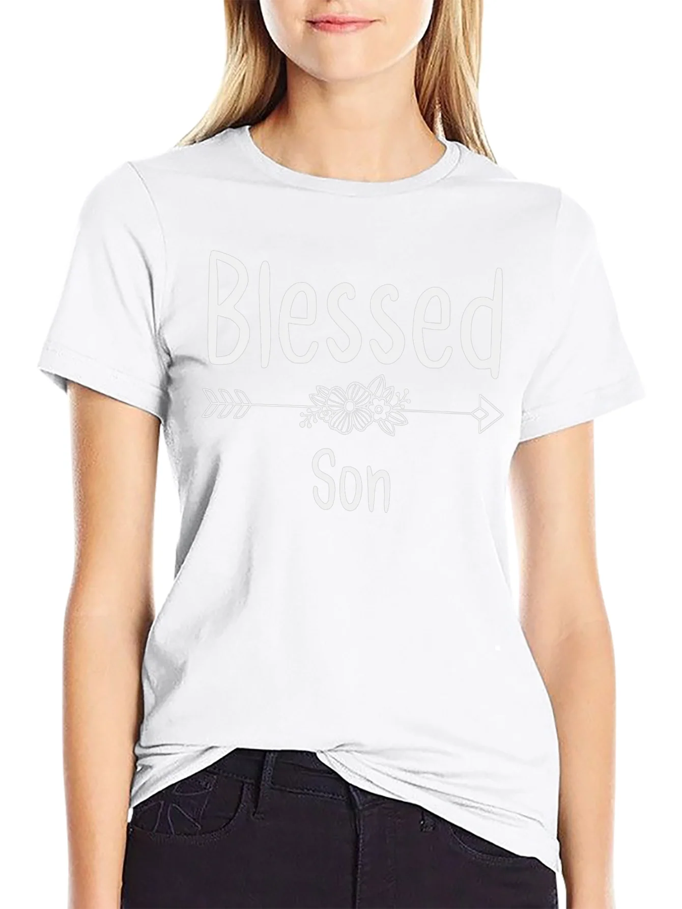 Blessed Son T-Shirt Arrow Floral Design