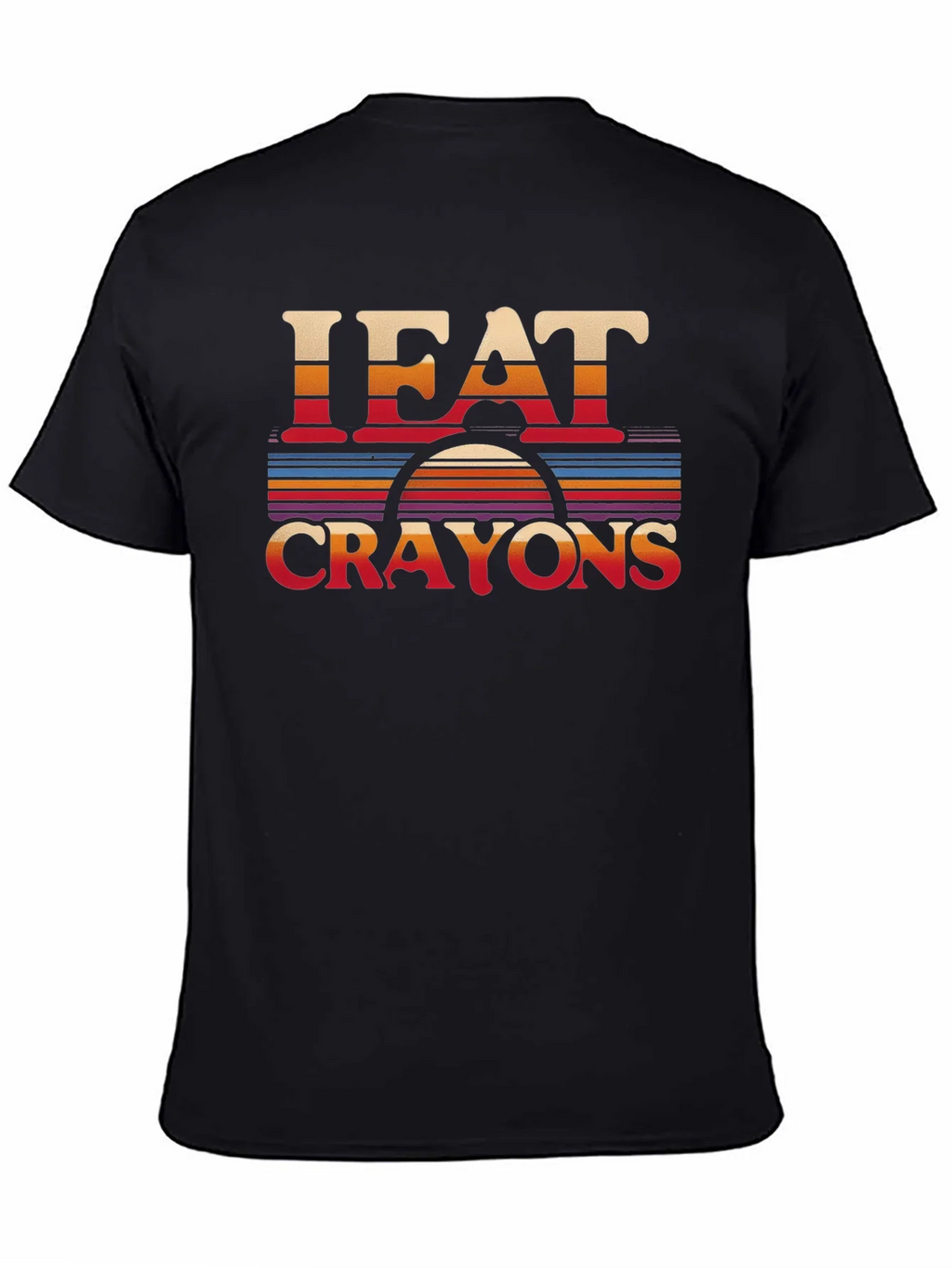 I Eat Crayons Retro Style Graphic T-Shirt