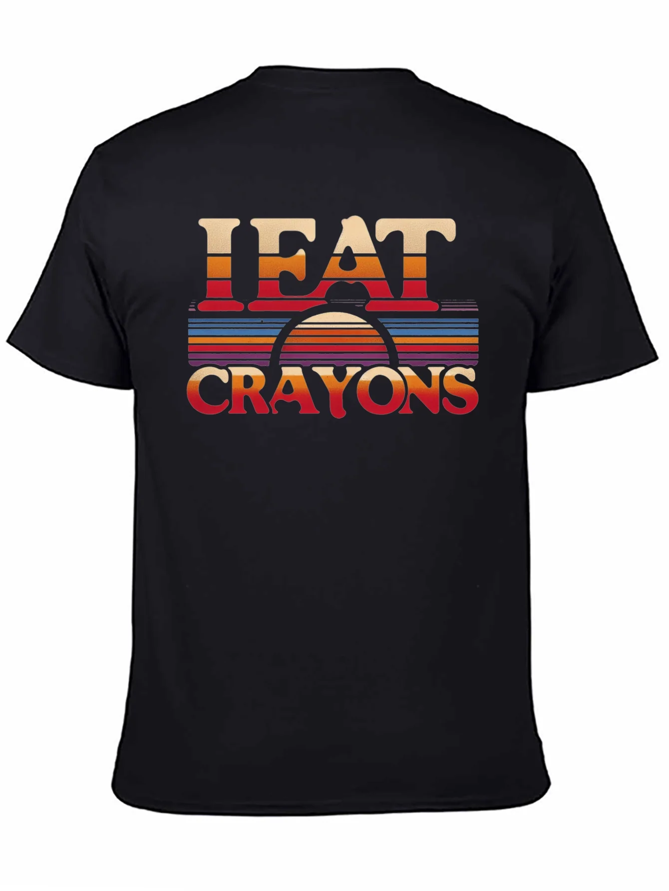 I Eat Crayons Retro Style Graphic T-Shirt