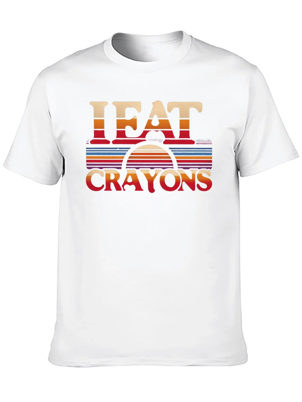 I Eat Crayons Retro Style Graphic T-Shirt