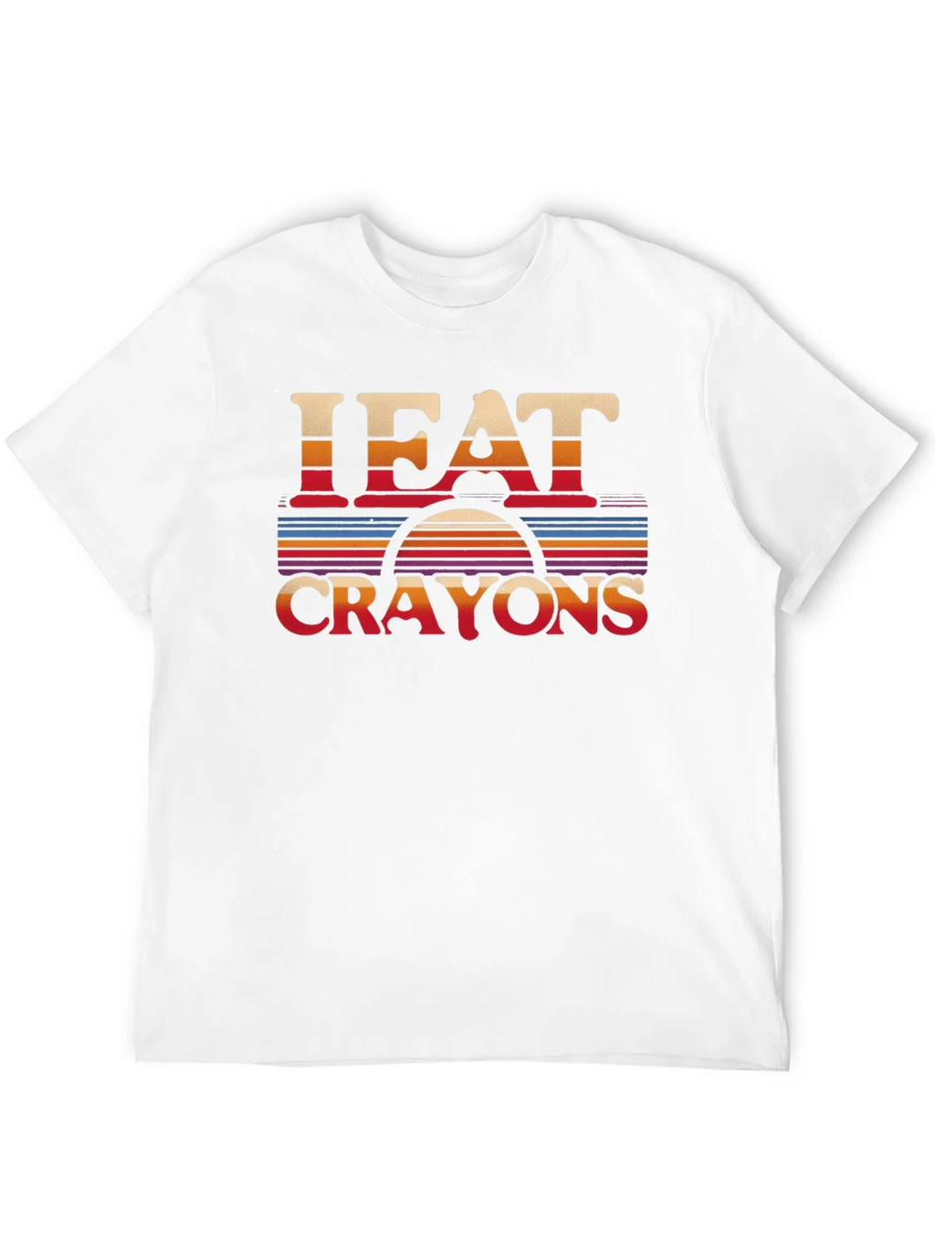I Eat Crayons Retro Style Graphic T-Shirt