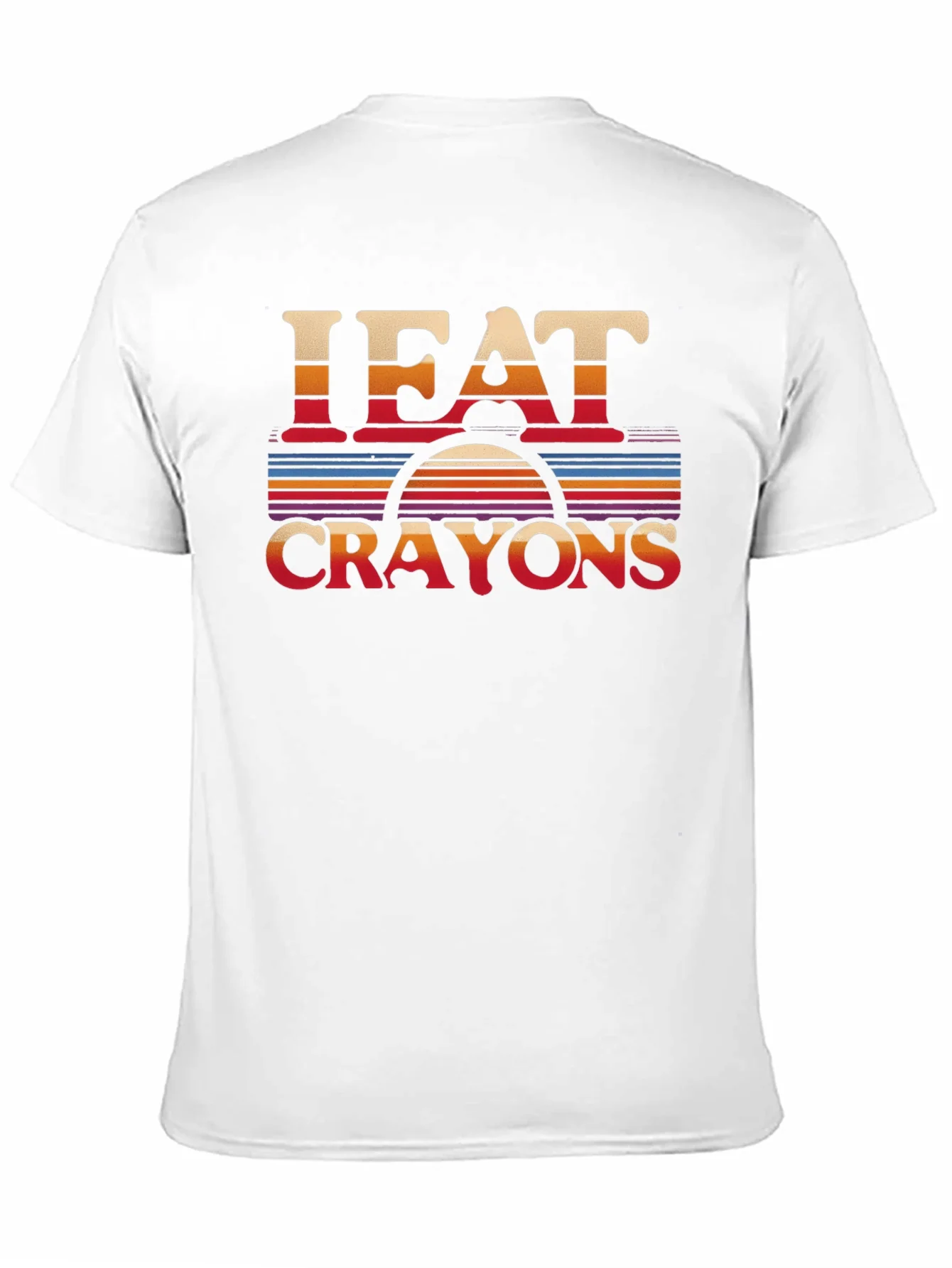 I Eat Crayons Retro Style Graphic T-Shirt