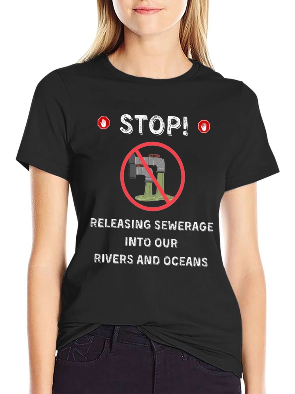Stop Polluting T-Shirt - Environmental Awareness Tee