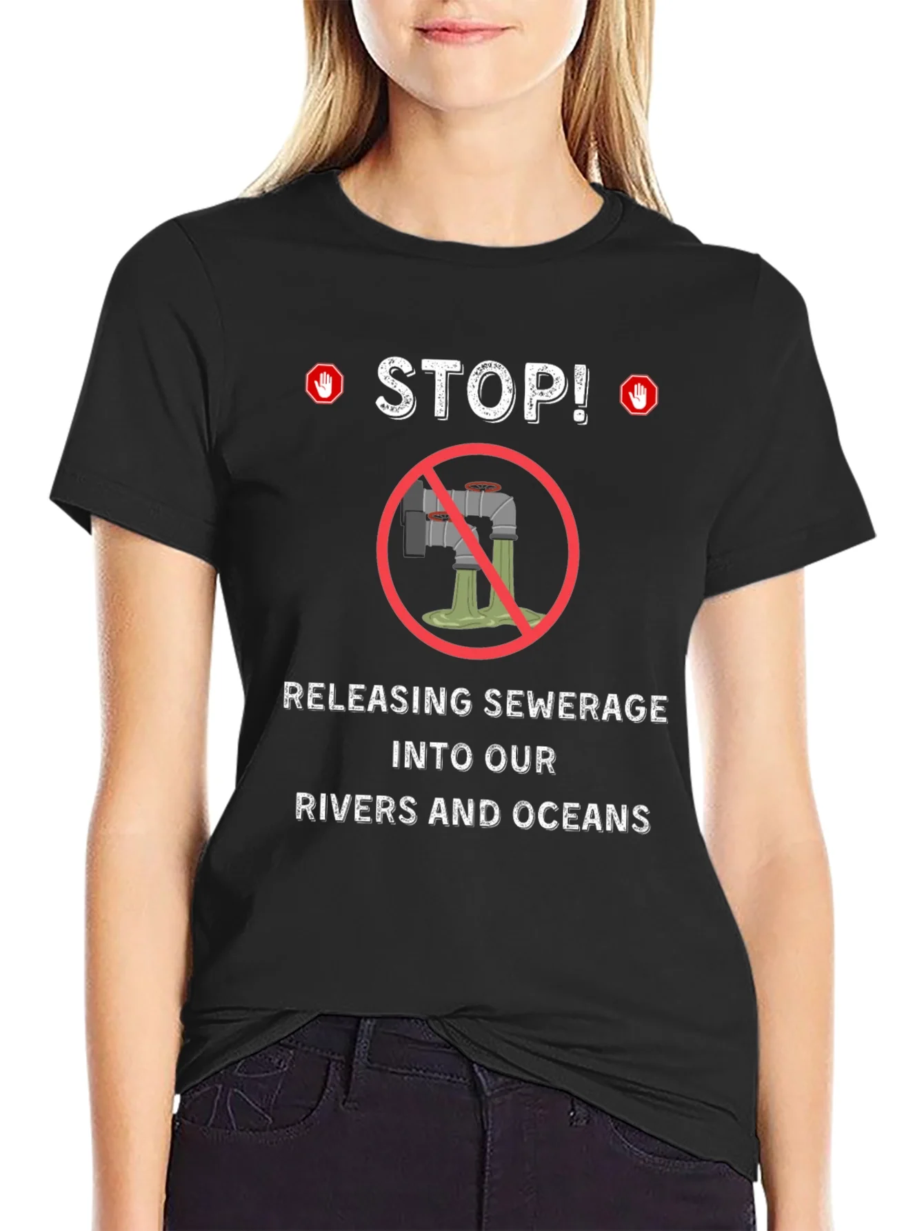 Stop Polluting T-Shirt - Environmental Awareness Tee