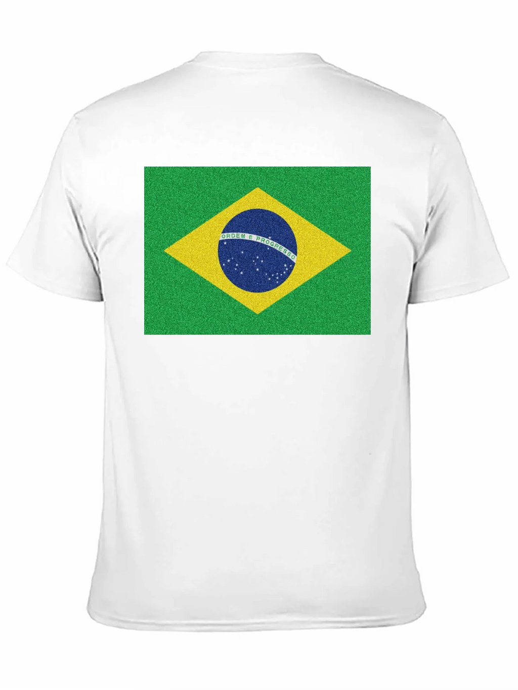Brazil Flag Graphic Tee - Black Cotton T-Shirt