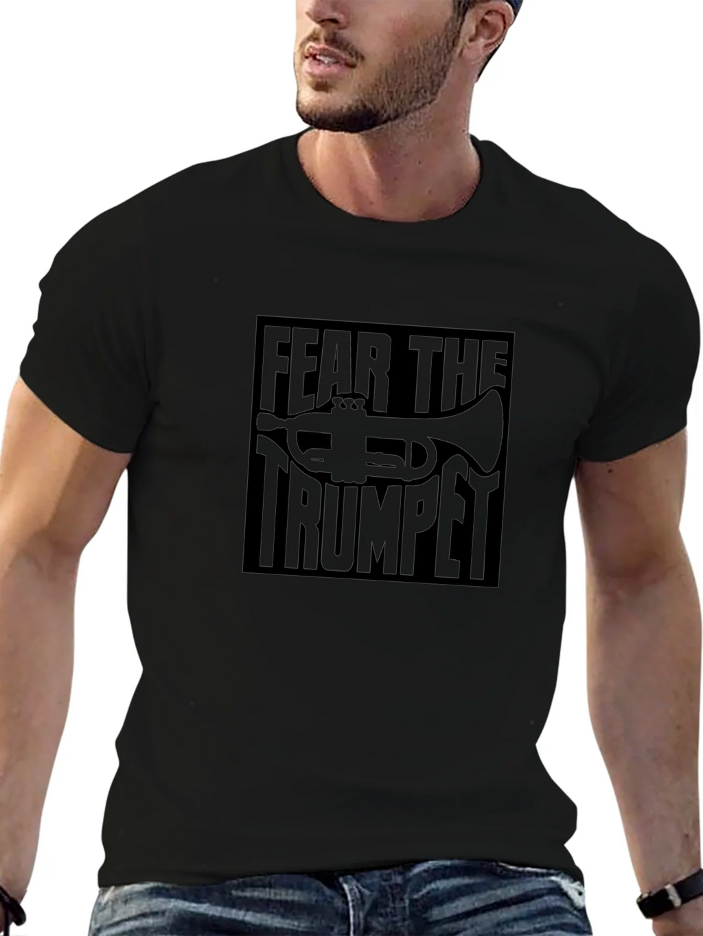 Fear the Trumpet Black Graphic Tee