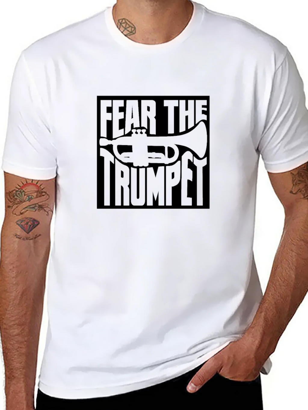 Fear the Trumpet Black Graphic Tee