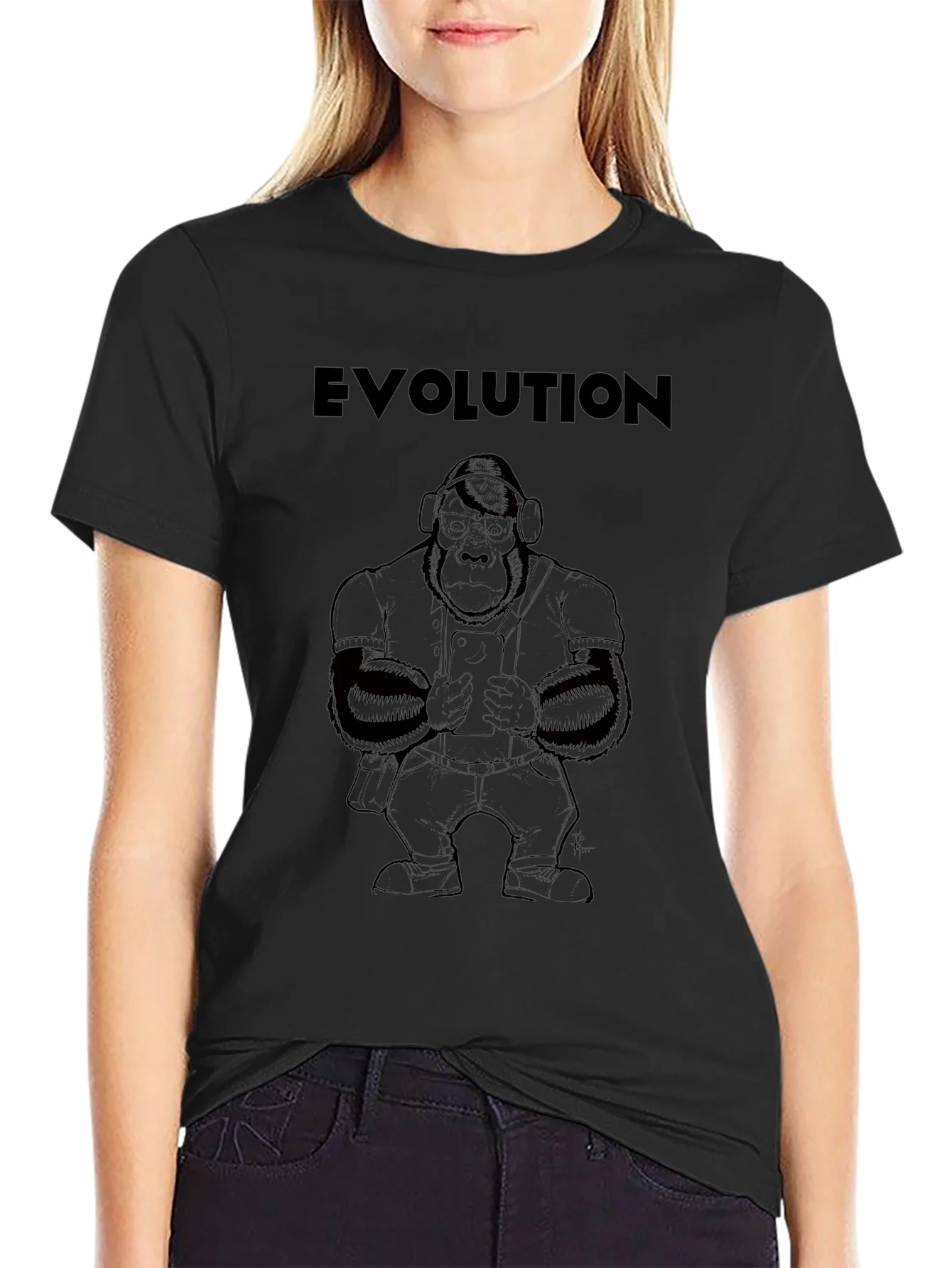 Evolution Gorilla Graphic T-Shirt - Modern Ape Design