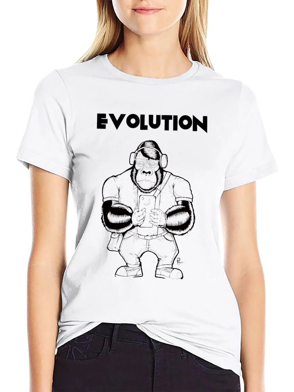 Evolution Gorilla Graphic T-Shirt - Modern Ape Design